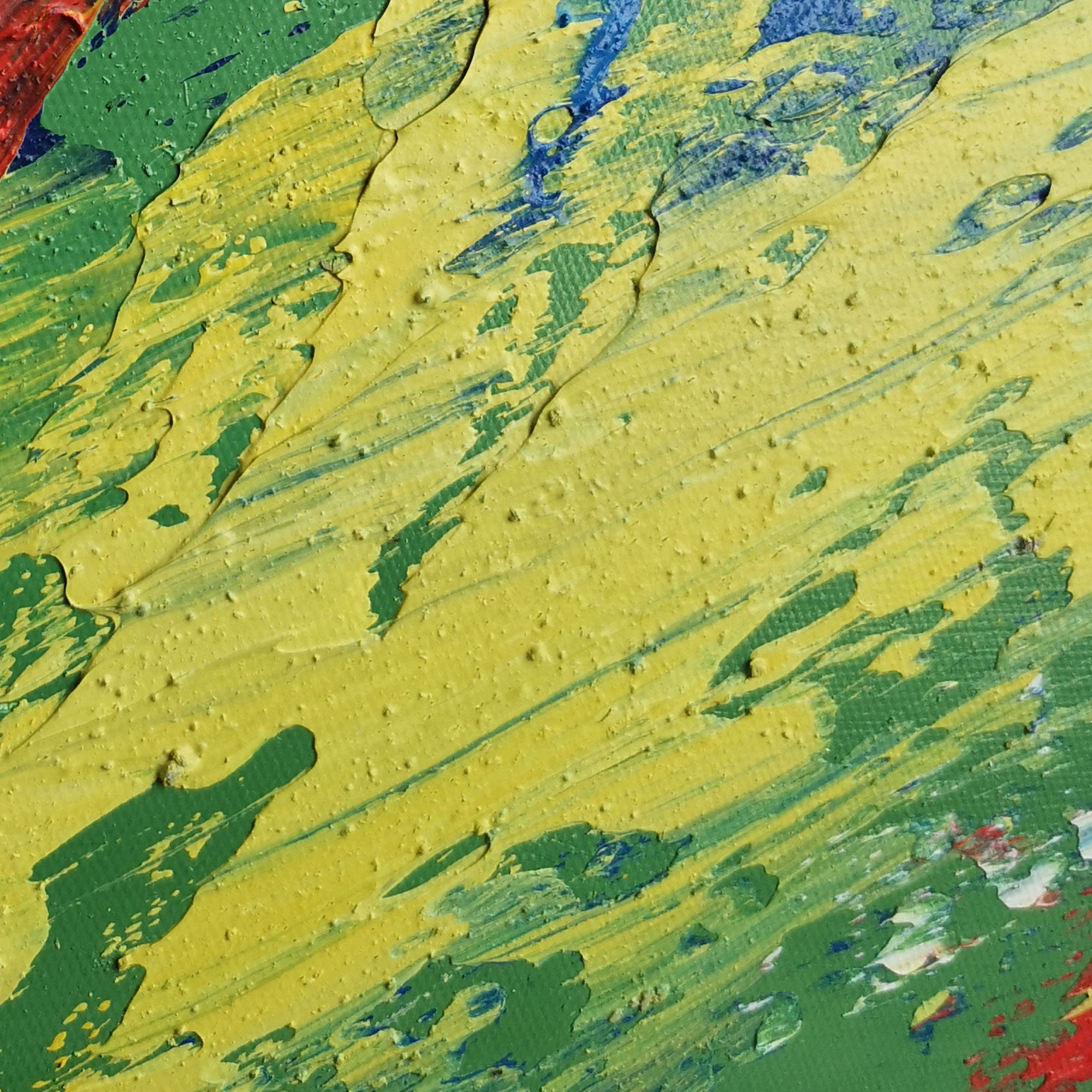 Blue Red Abstract Painting