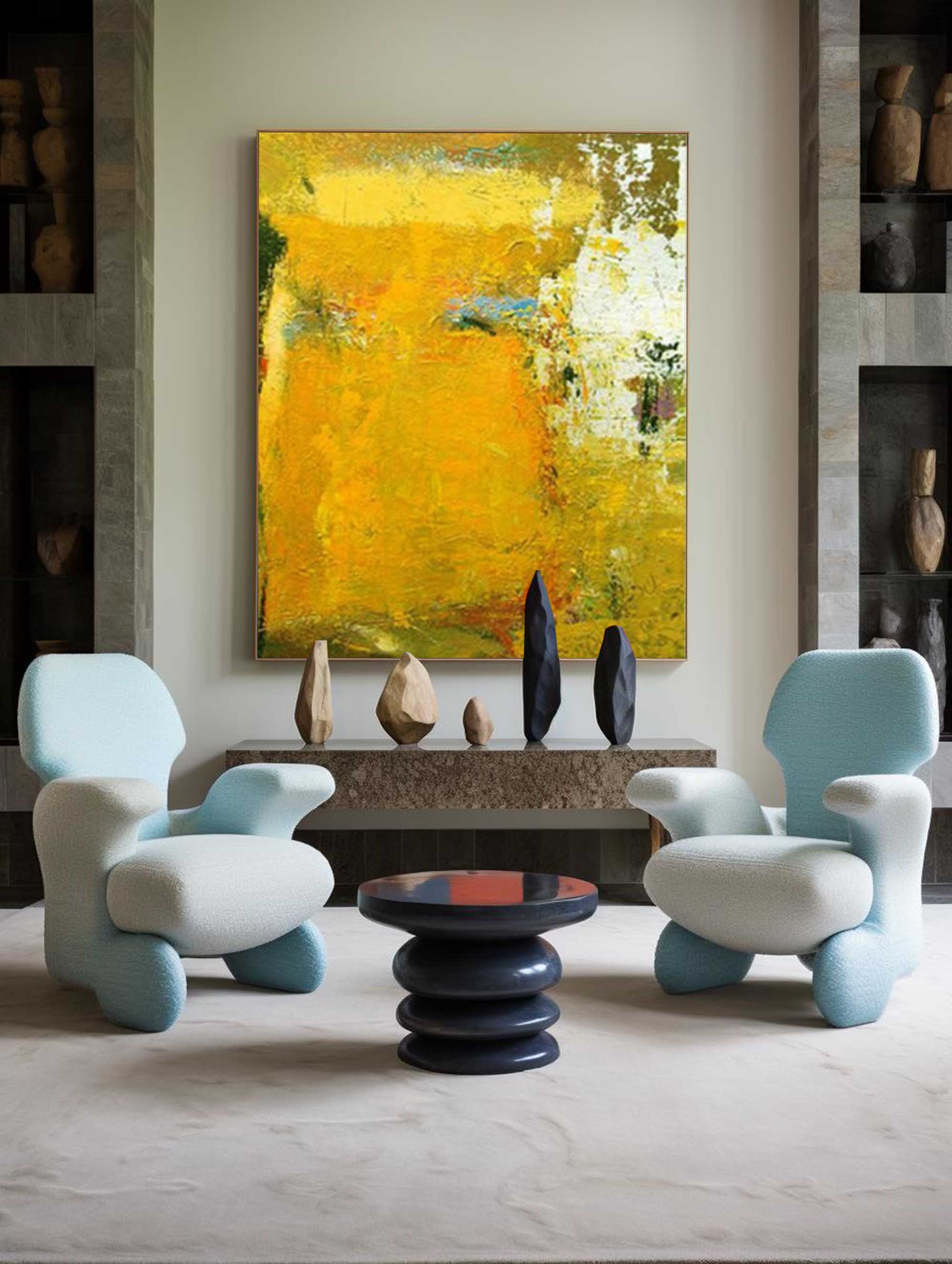Abstract Canvas Art AB083 - Neutralighting