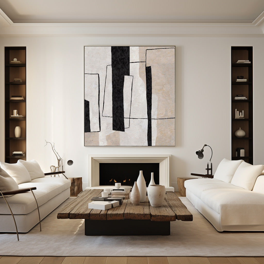 Minimalist Geometric Painting ABAV33 - Neutralighting