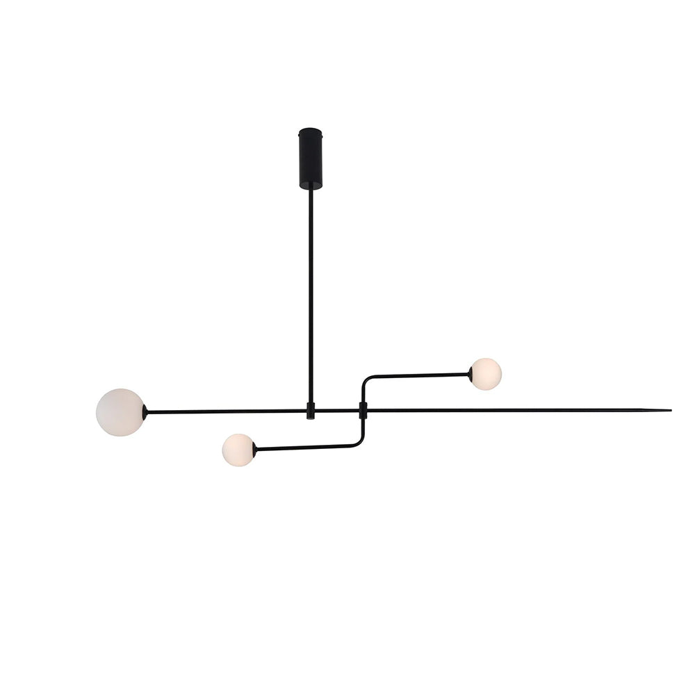 Arisha Minimalist Linear Mobile Pendant Light, Black - Neutralighting