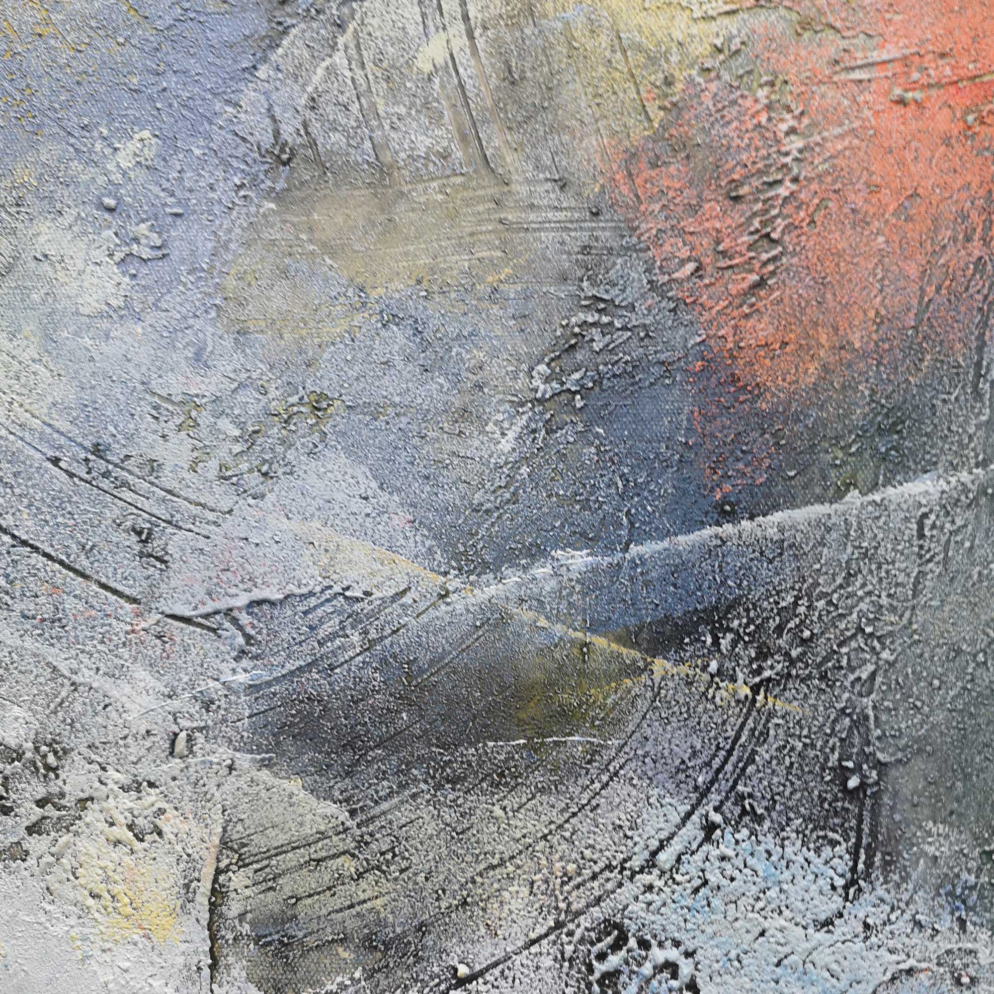 Square Abstract Painting 40'' X 40'' IS42 - Neutralighting