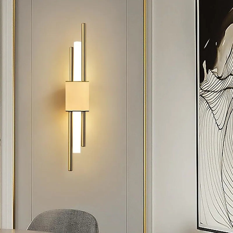 Dune Modern Bar Metal LED Wall Lamp, Black/Gold - Neutralighting