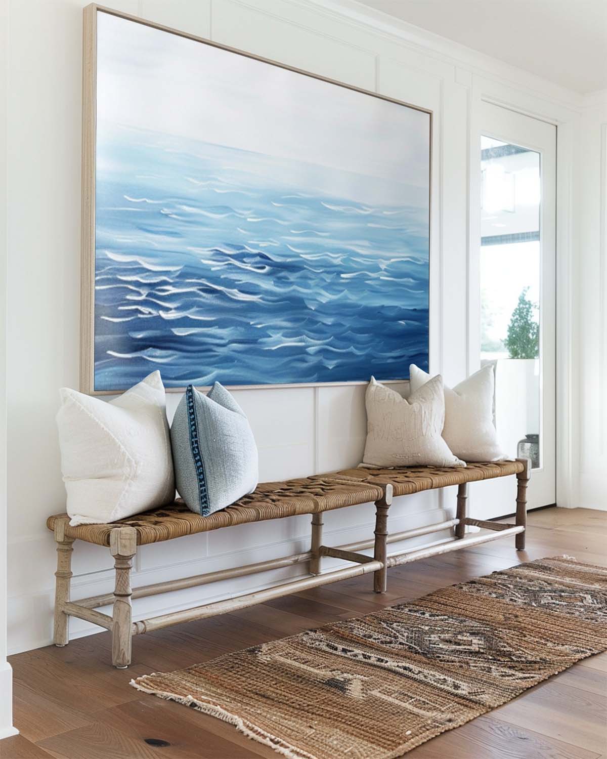Blue Ocean Wave Horizontal Canvas Wall Art