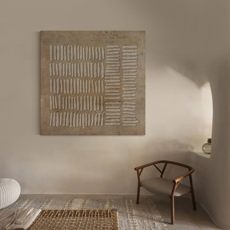 Wall Art Wabi-Sabi Rustic Geometric Relief