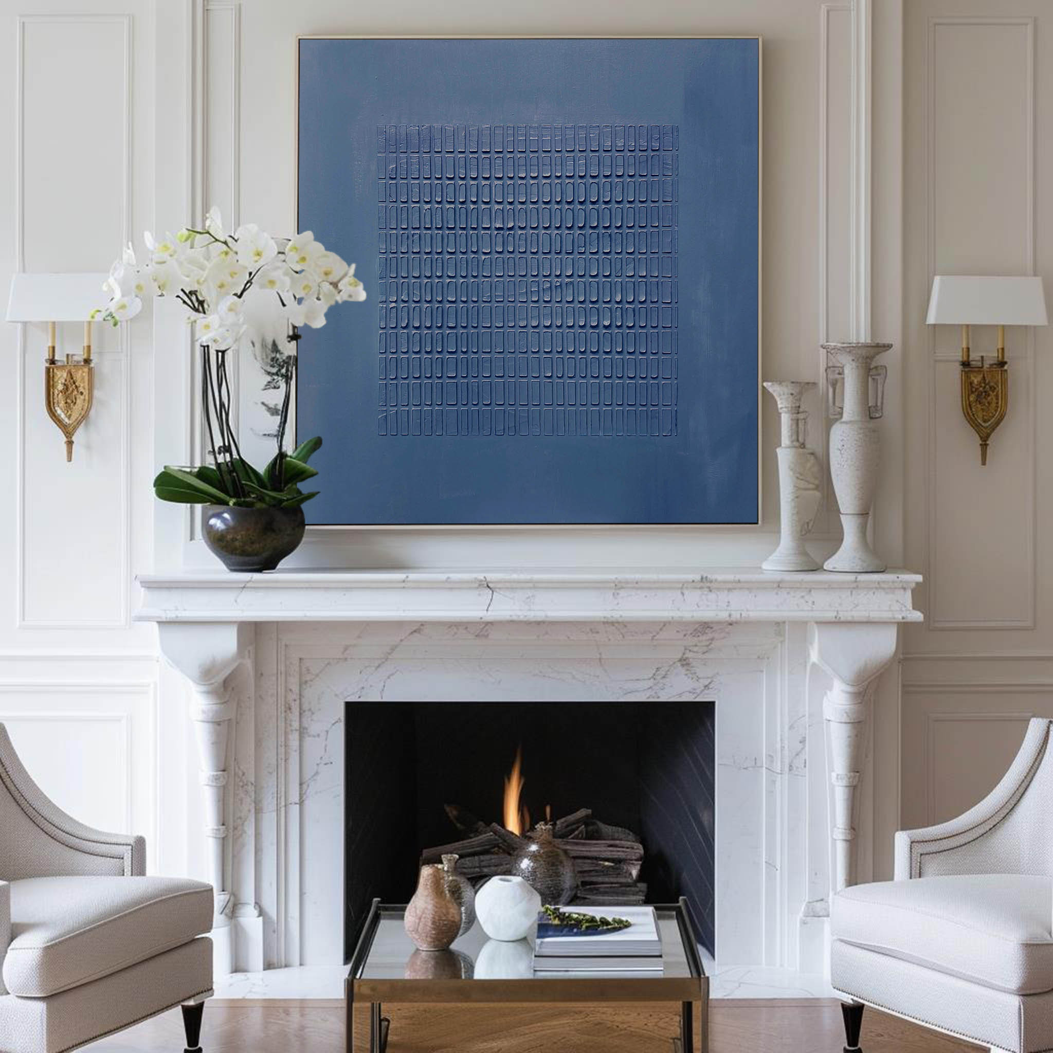 Blue Minimalist Painting