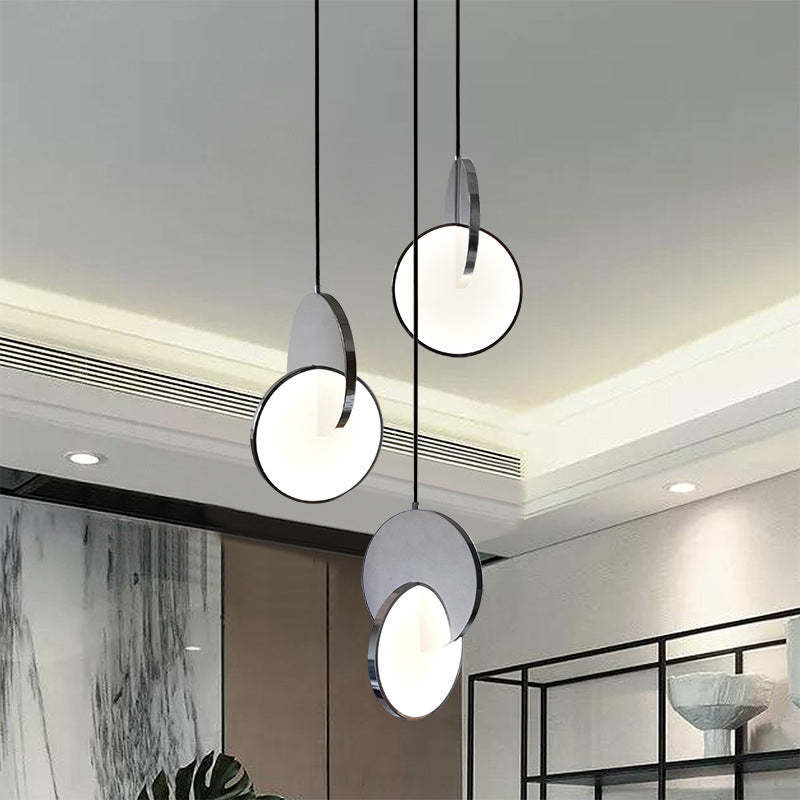 Arisha Pendant Light, Disc, Gold/Silver - Neutralighting