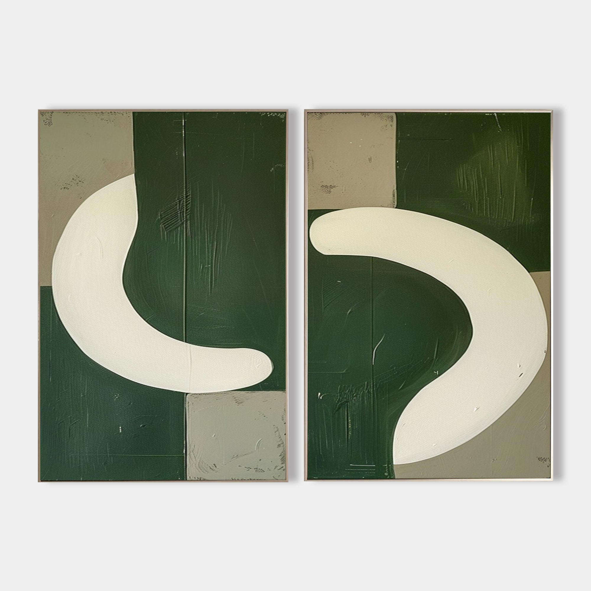 Wall Art Twin Crescent Forms