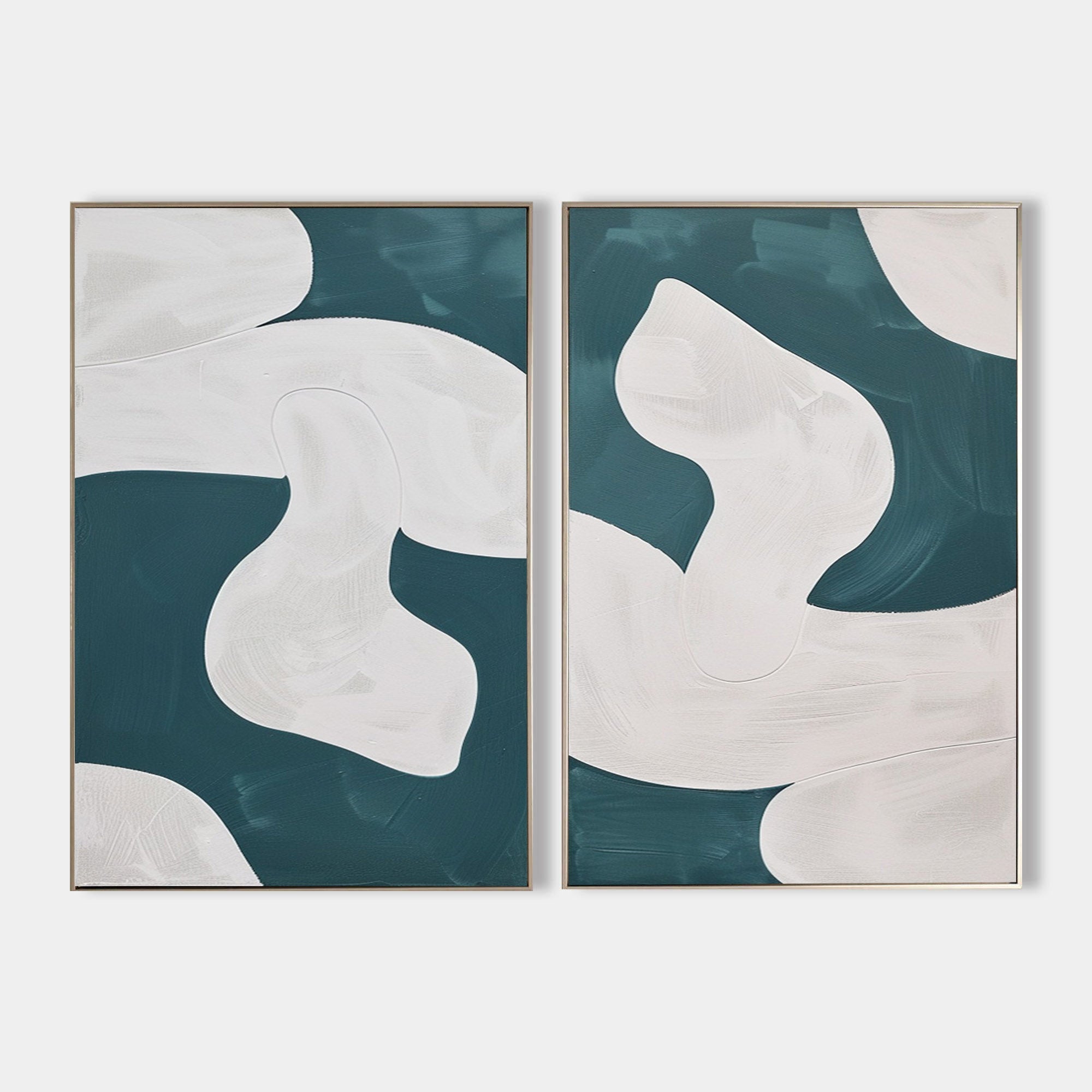 Organic Ivory Shapes Twin Panel