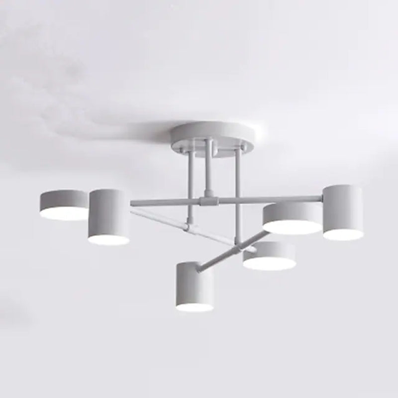 Quor LED Flush Ceiling Light, Black/White/Gold 6 Head - Neutralighting