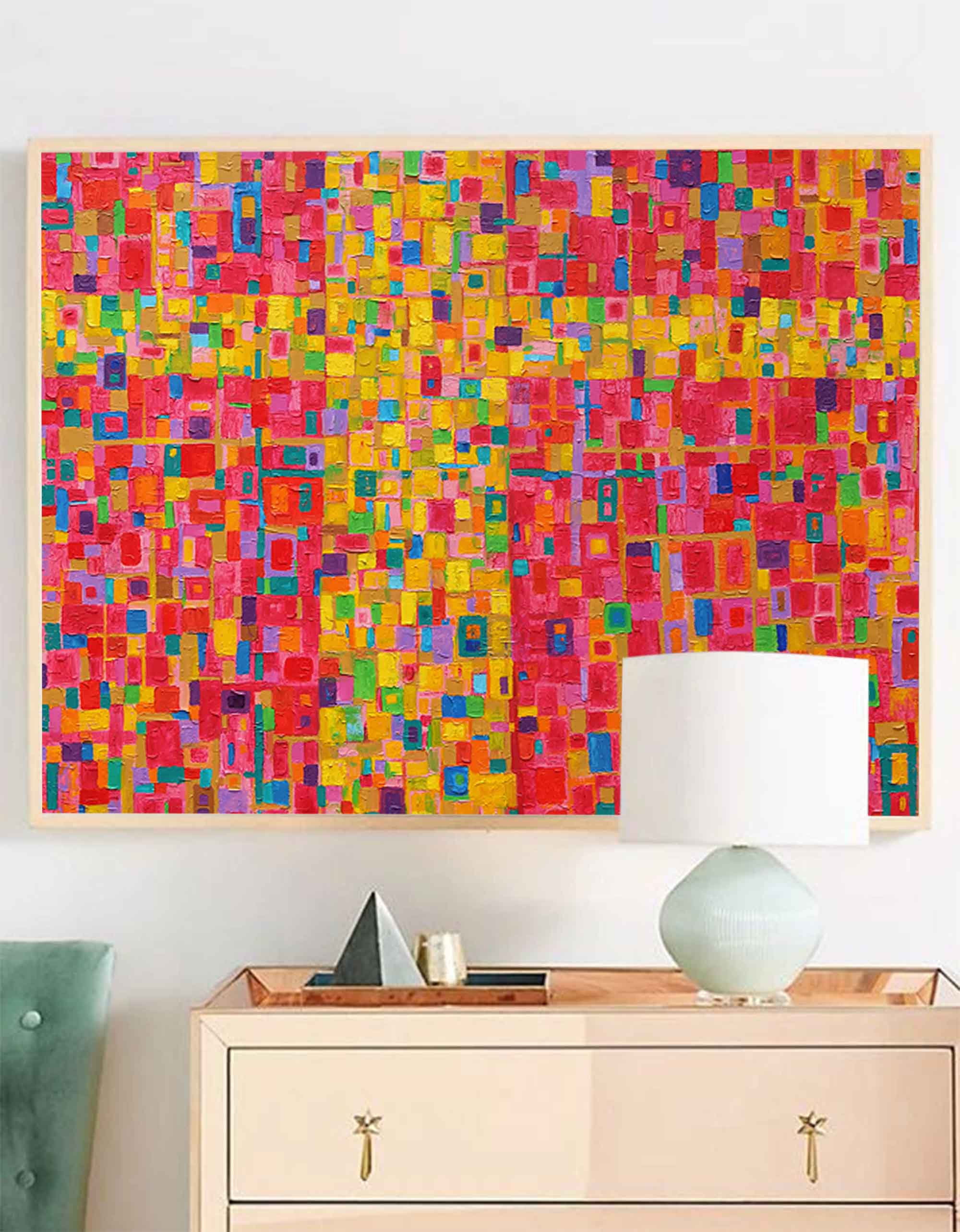 Wall Art Abstract Minimalist Bold Color