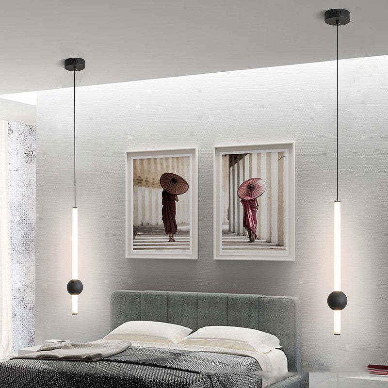 Arisha Minimalist Linear Globe Glass Pendant Light, Bedroom - Neutralighting