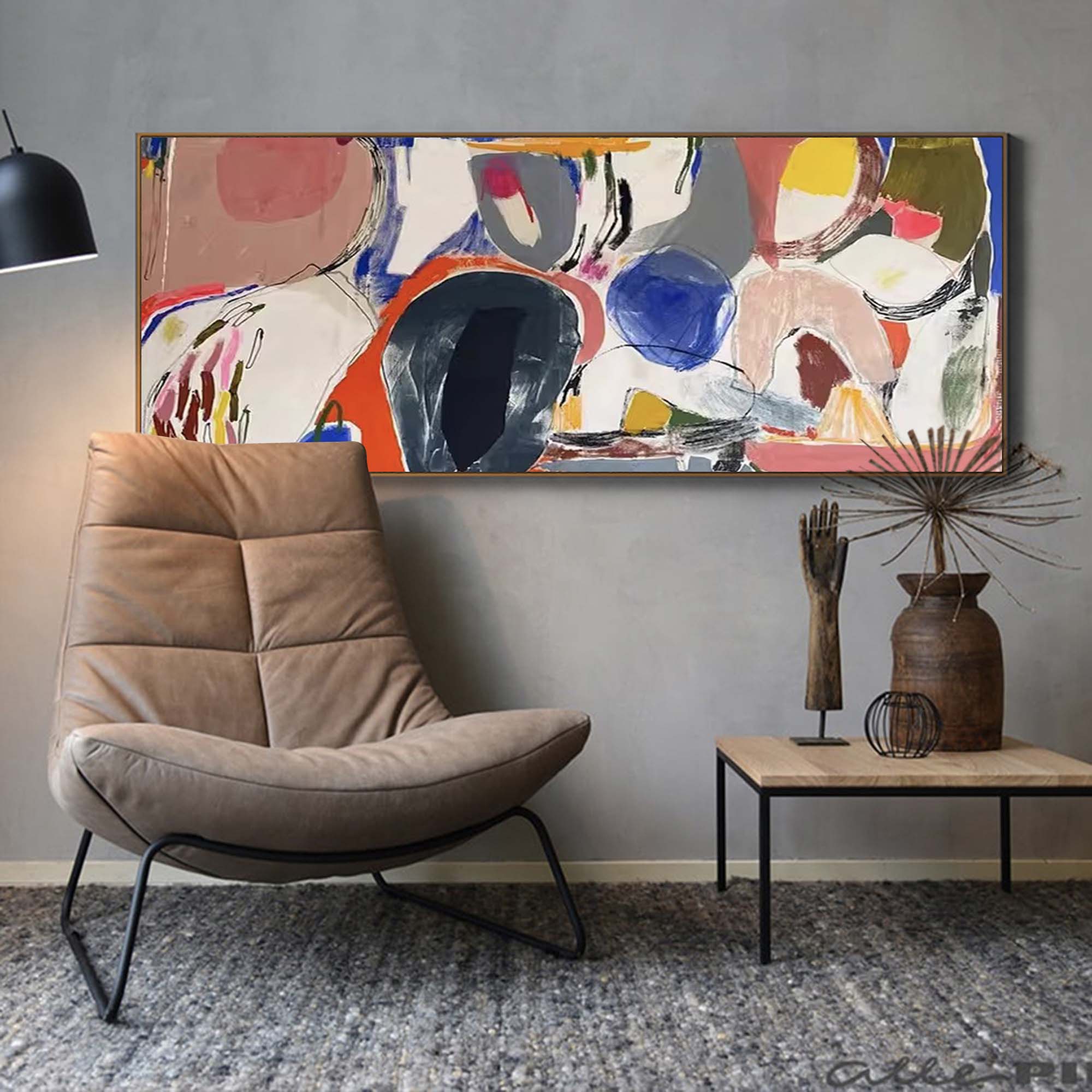 Abstract Canvas Art AB060 - Neutralighting