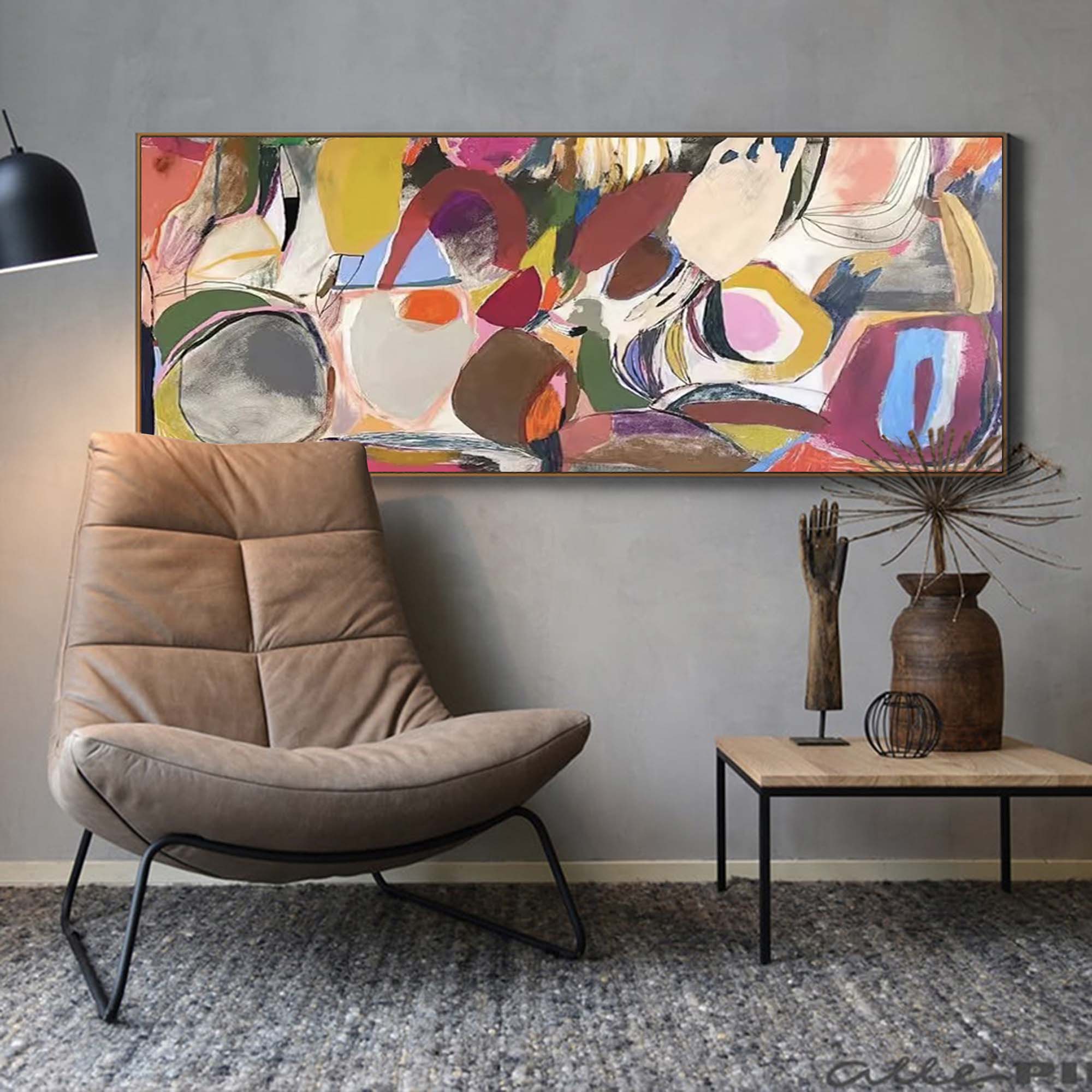 Abstract Canvas Art AB063 - Neutralighting