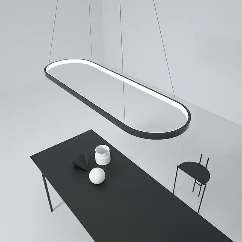 Junel Minimalist Oval Interior Hanging Pendant Light - Neutralighting