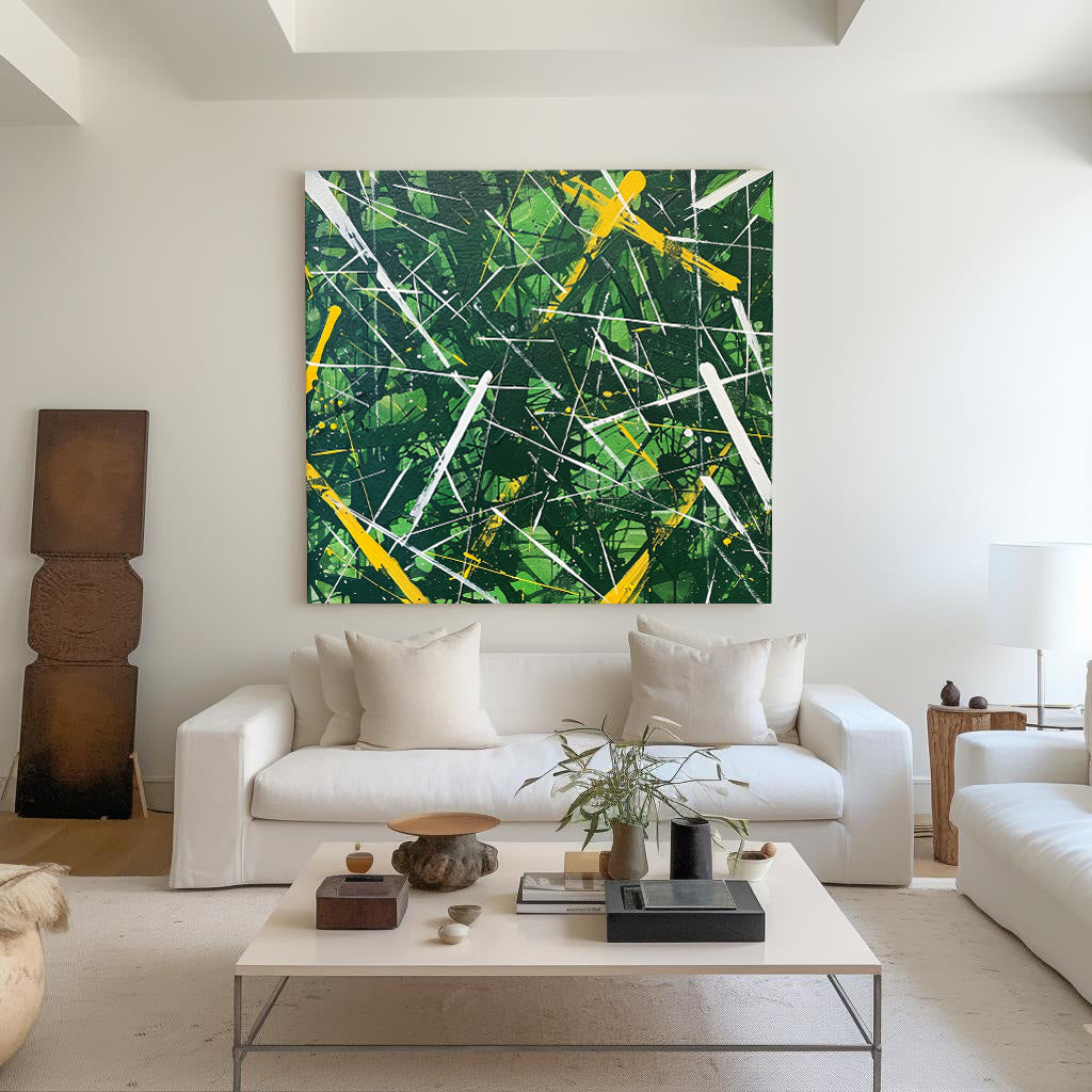 Emerald Chaos Contemporary Painting