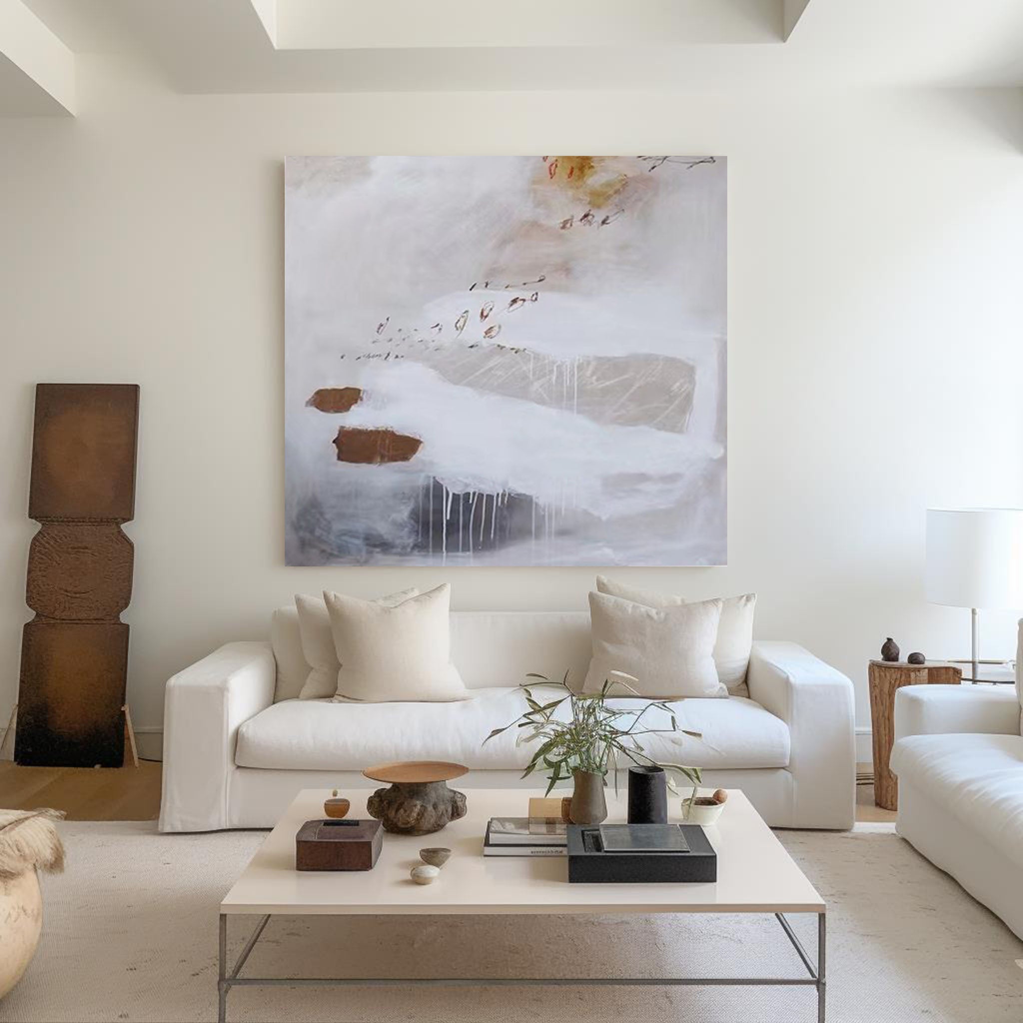Wall Art Abstract Neutral Painting