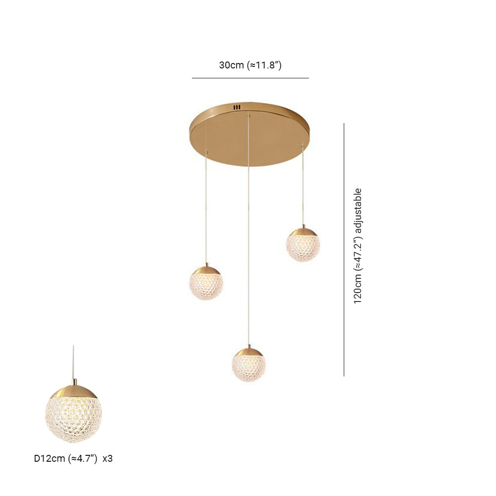 Arisha Multi Staircase Modern Art Deco Pendant Light, Gold - Neutralighting