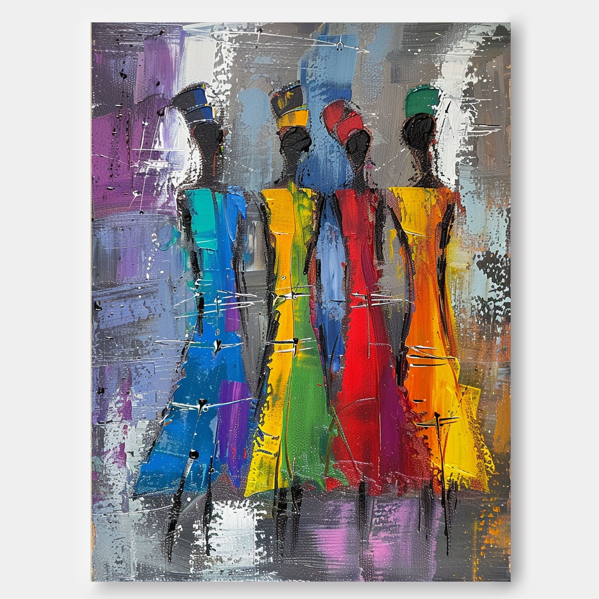 Wall Art People Modern Abstract Painterly