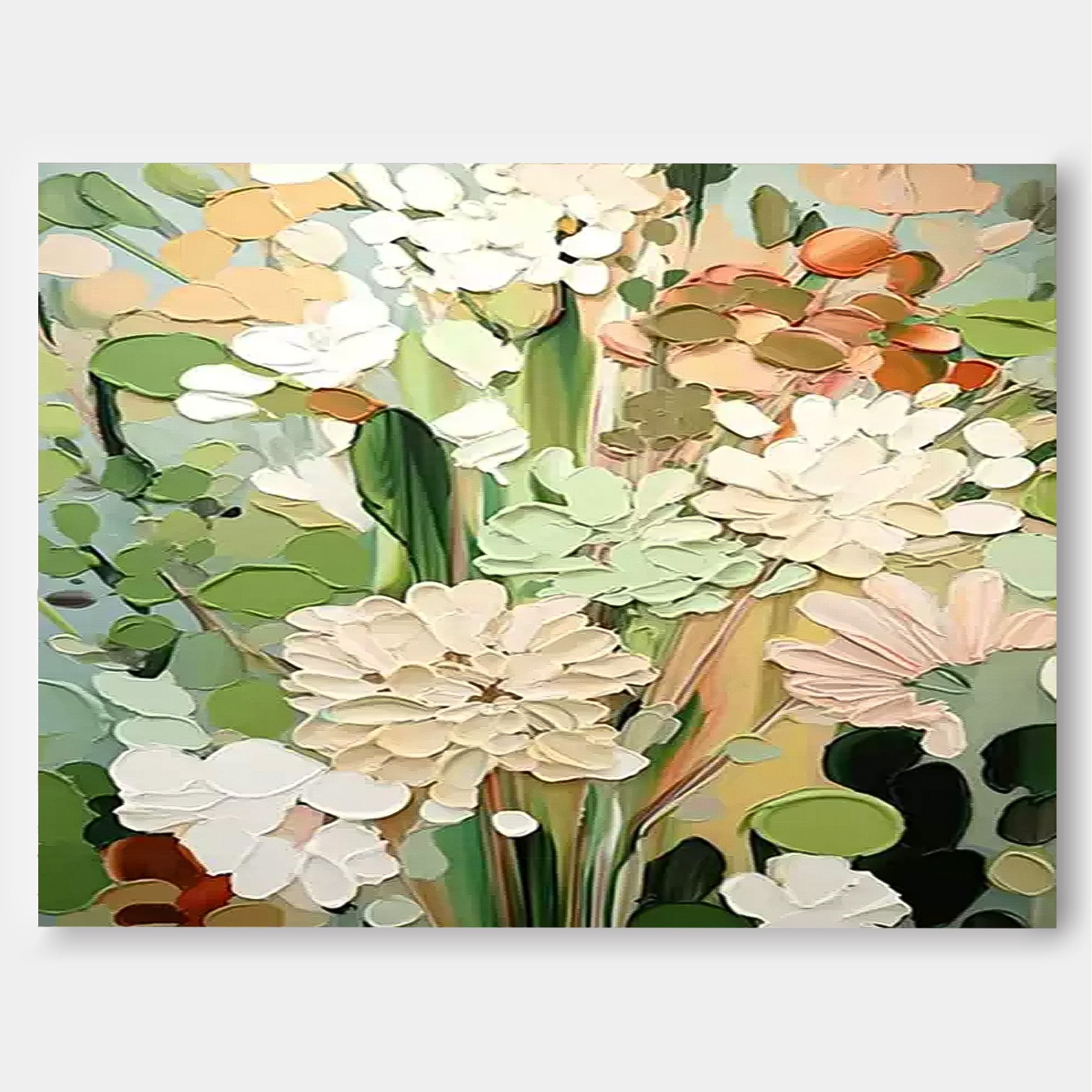 Wall Art Impasto Soft Tone Wild Floral