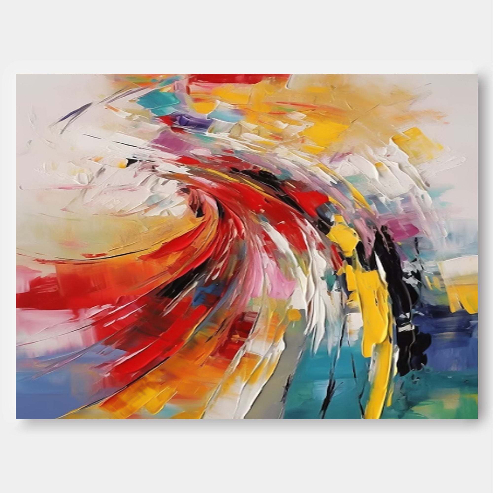Wall Art Impasto Abstract Swirling Expressionist