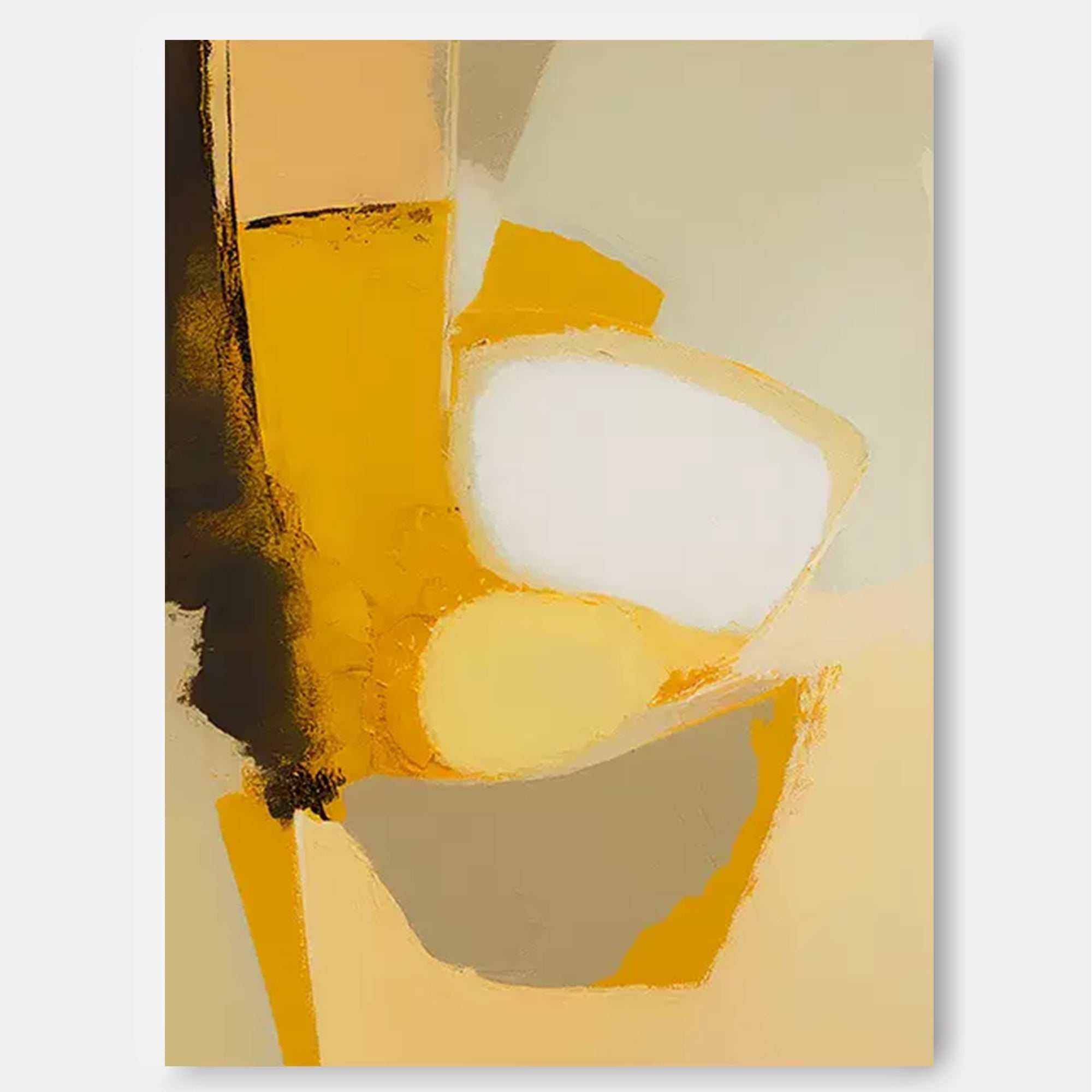 Wall Art Abstract Minimalist Neutral Impasto