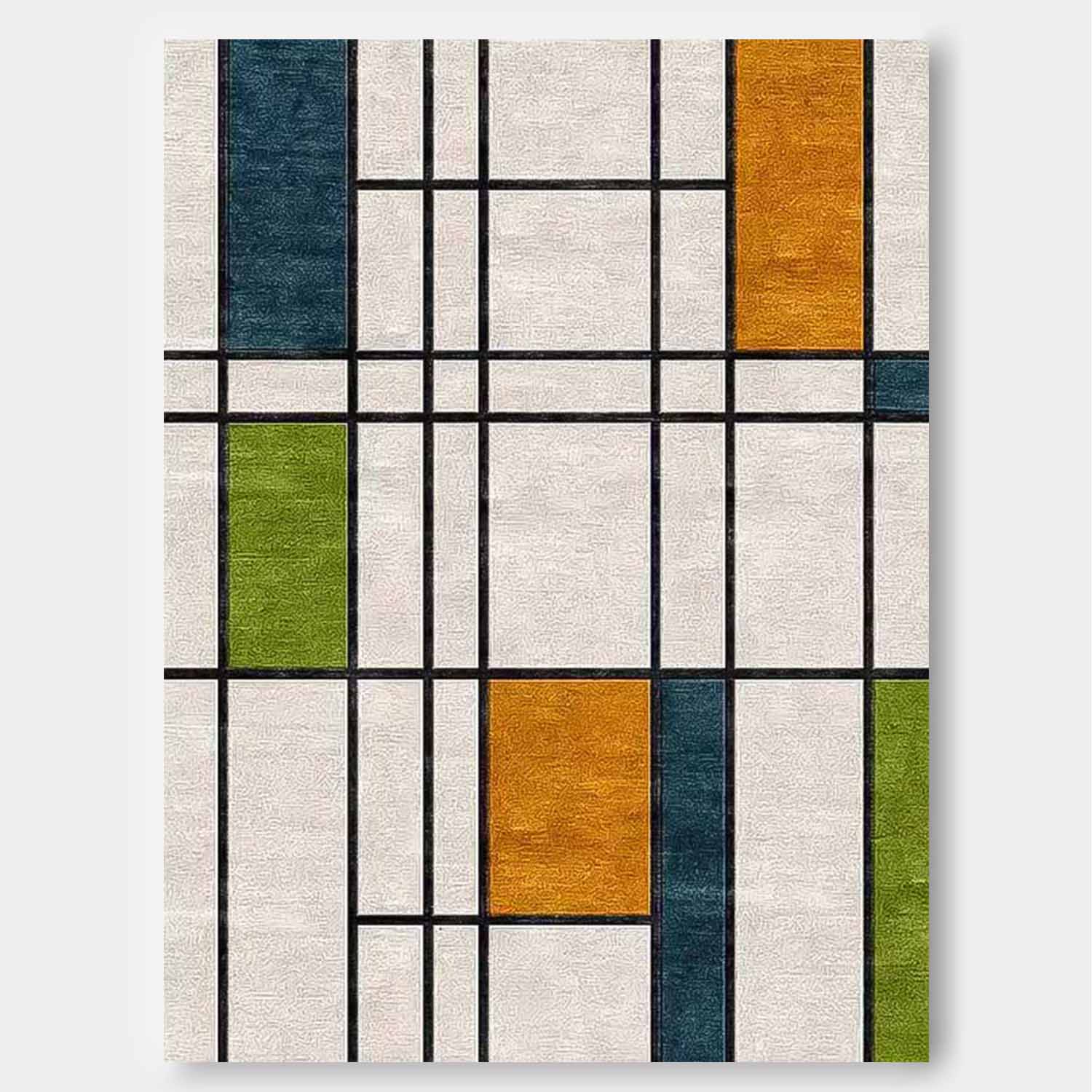 Wall Art De Stijl Geometric Grid Modernist
