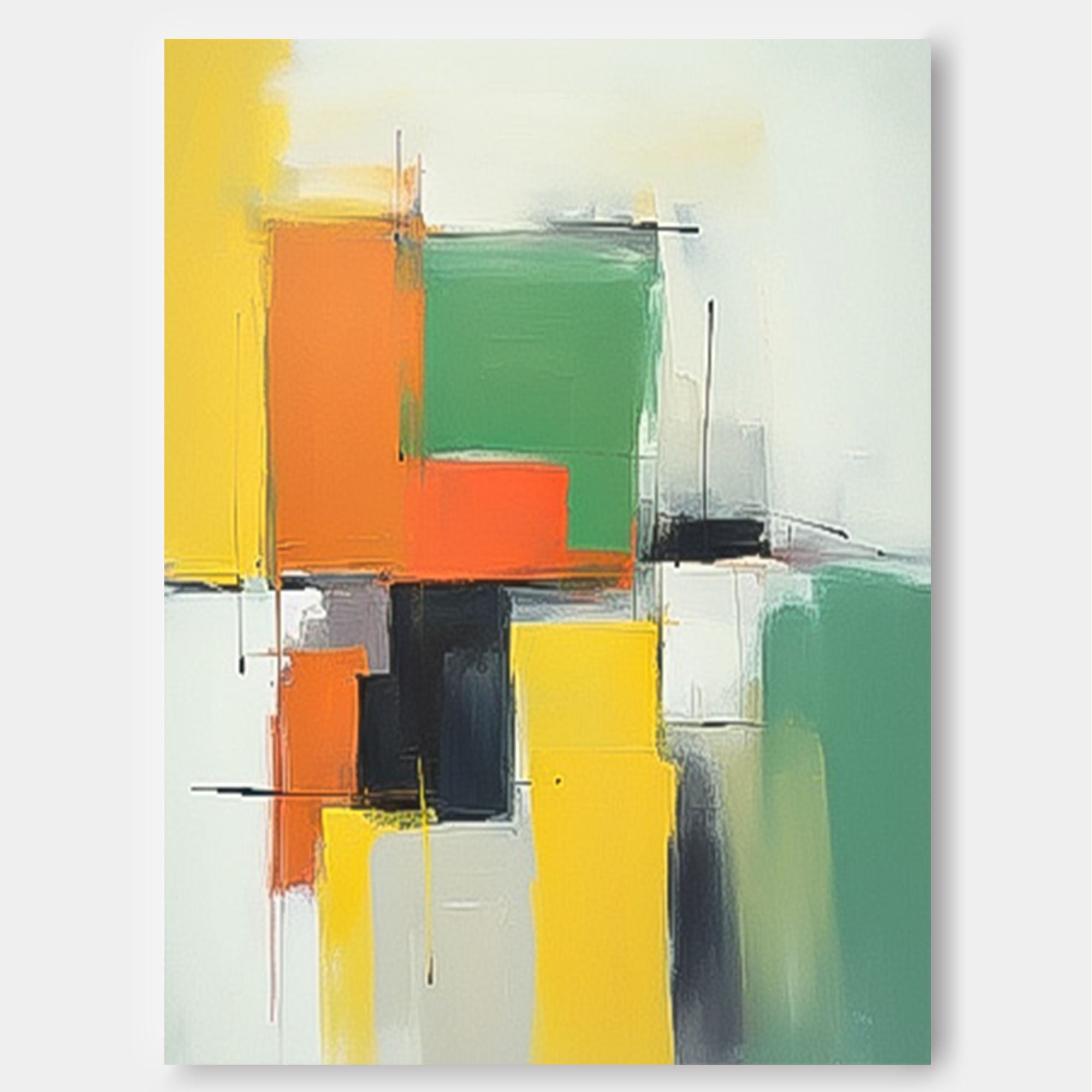 Wall Art Geometric Abstract Serene Calm Painterly