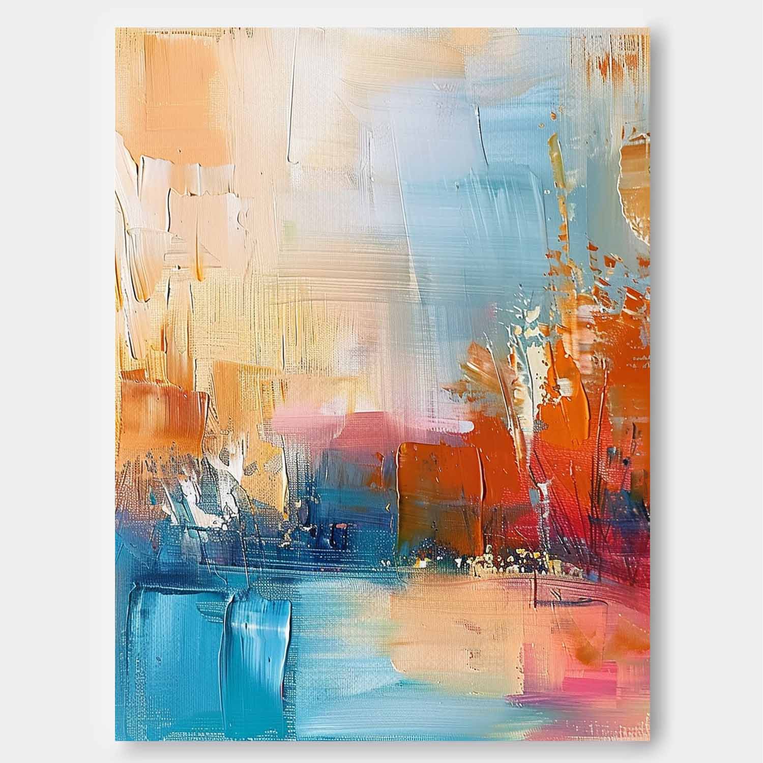 Wall Art Abstract Impasto Modern Pop