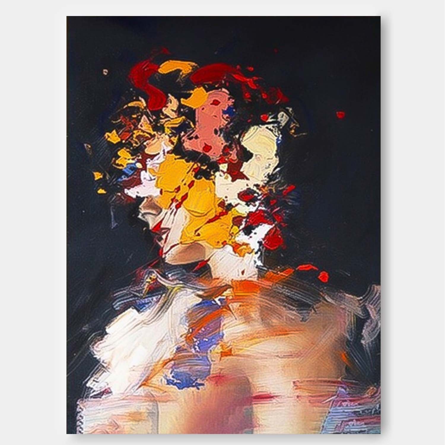 Abstract Pastel Canvas Oil Painting