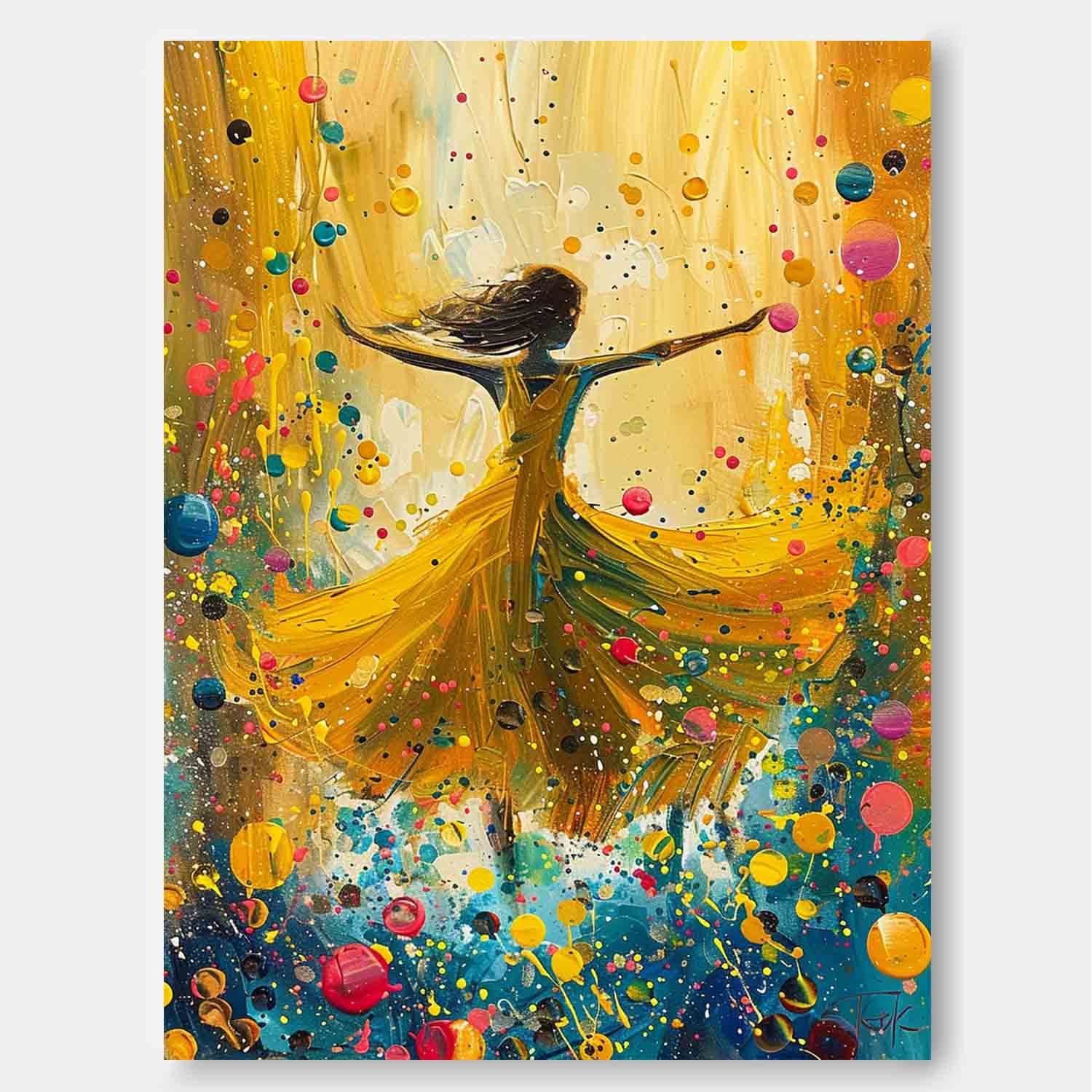 Wall Art Contemporary Energetic Figurative Design