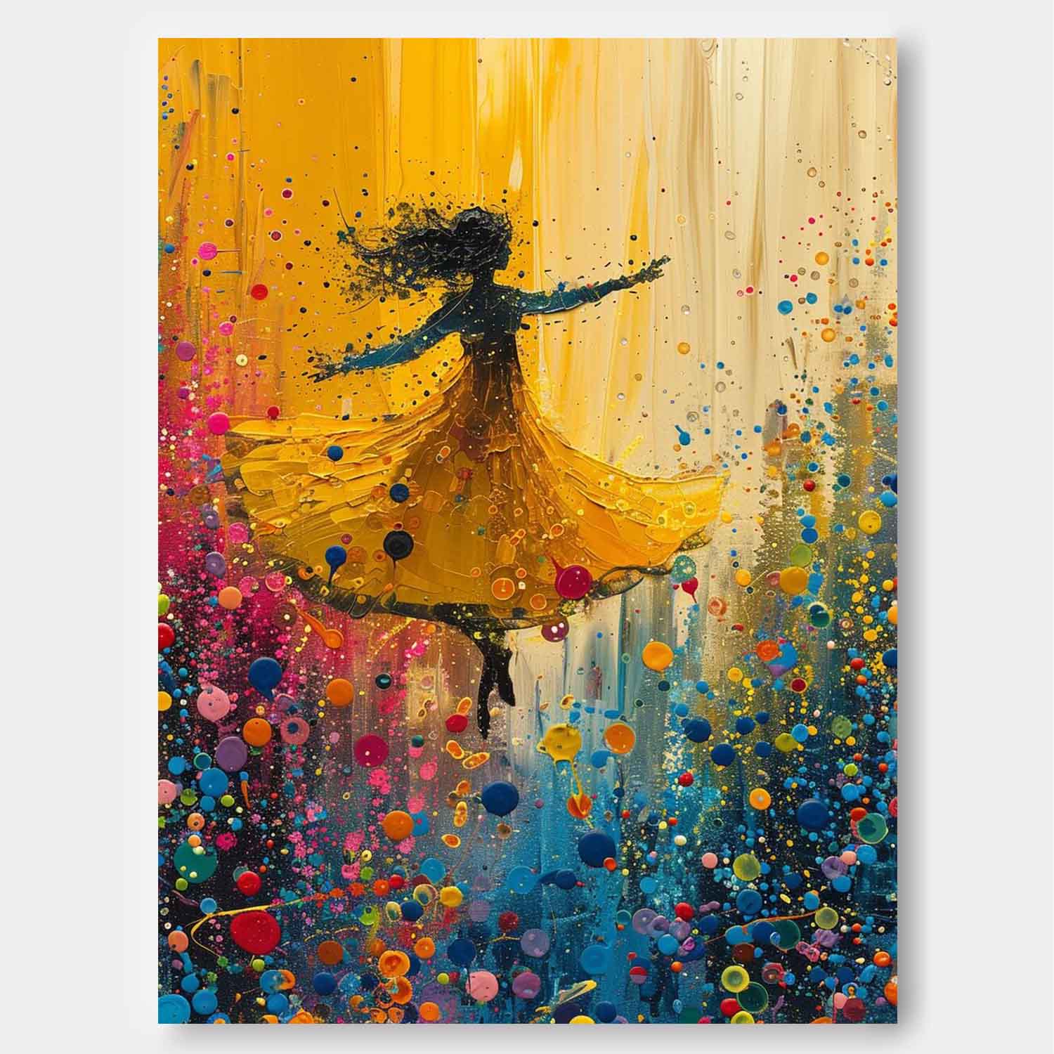 Wall Art Impasto Expressionist Figurative Dance