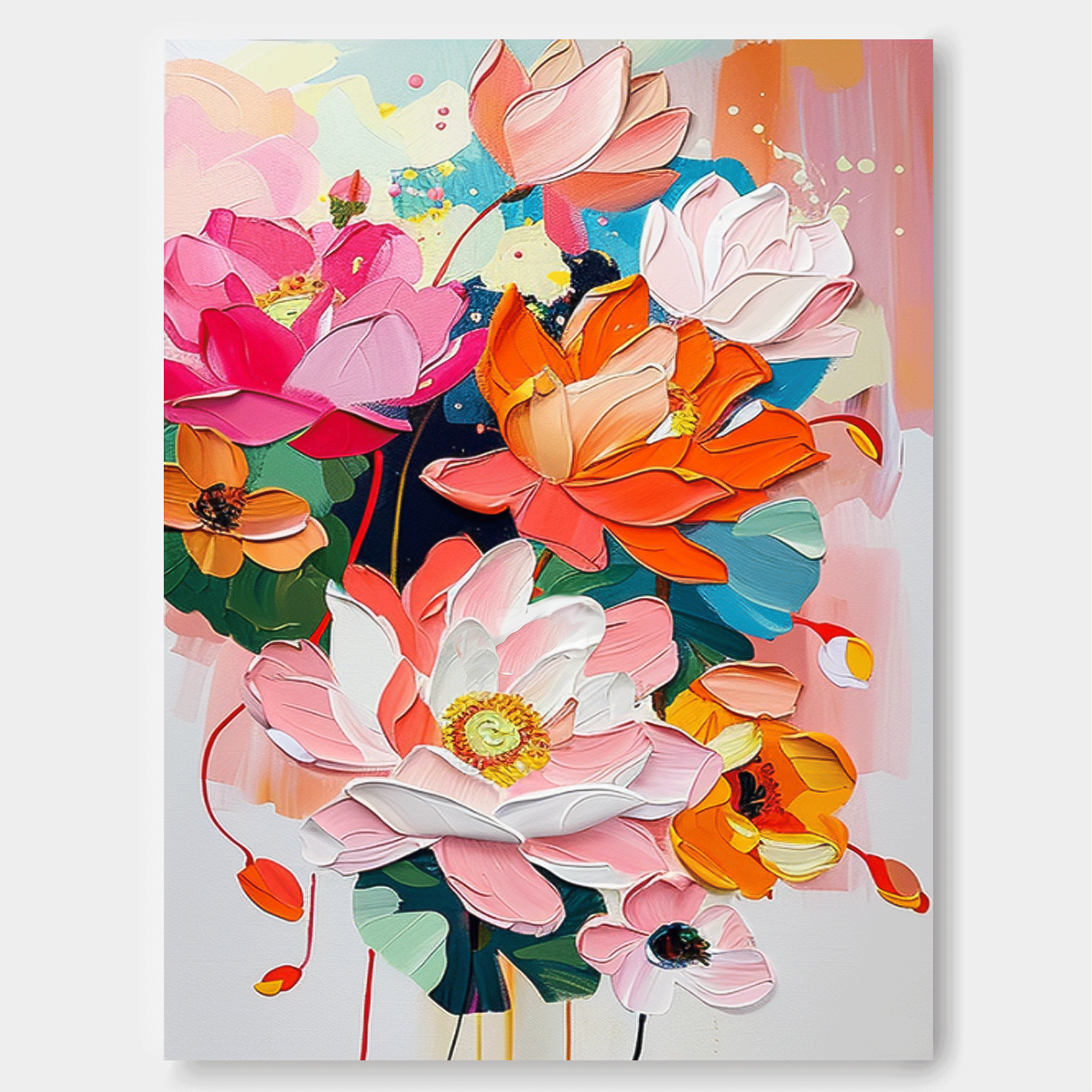 Wall Art Cheerful Lively Spring Vibrant Floral