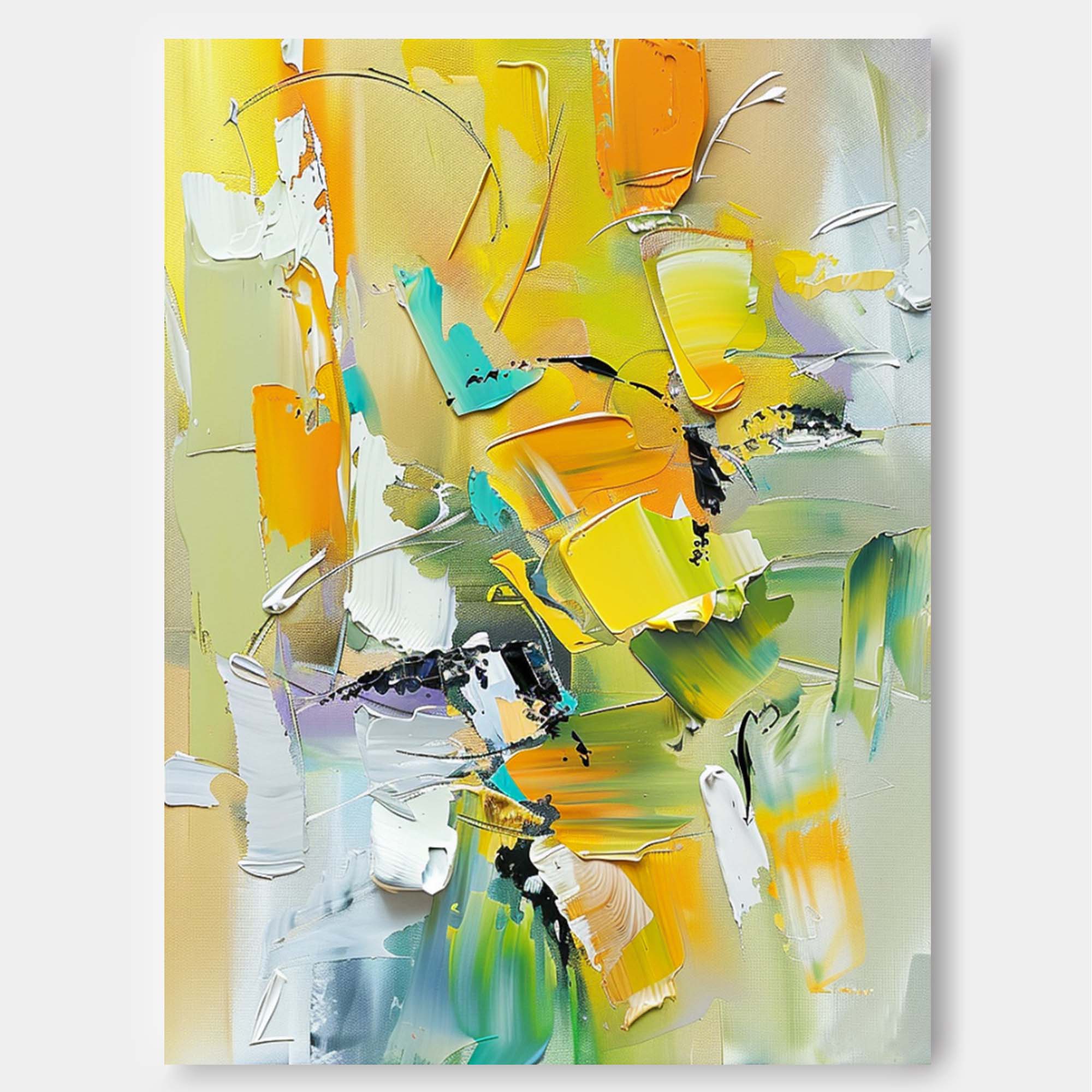 Wall Art Vibrant Impasto Abstract Expressionist