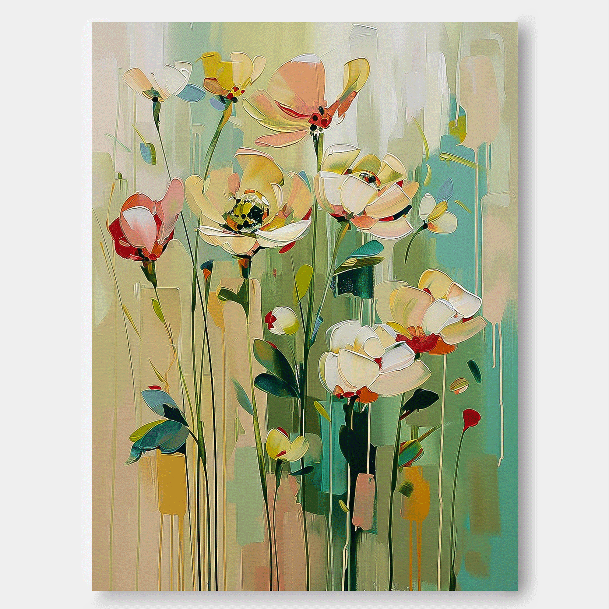 Wall Art Impasto Flower Expressionist Elegant