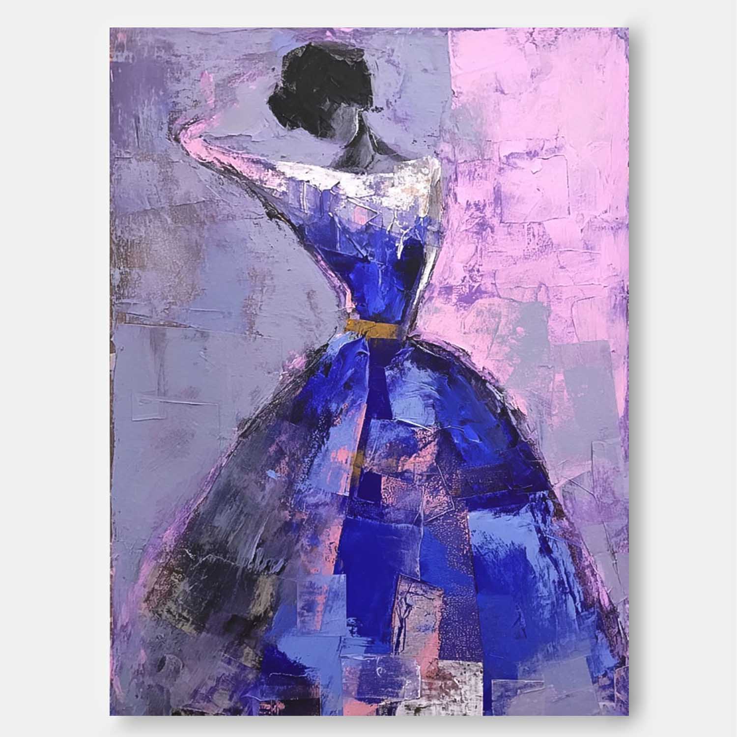 Wall Art Impasto People Sophisticated Mysterious