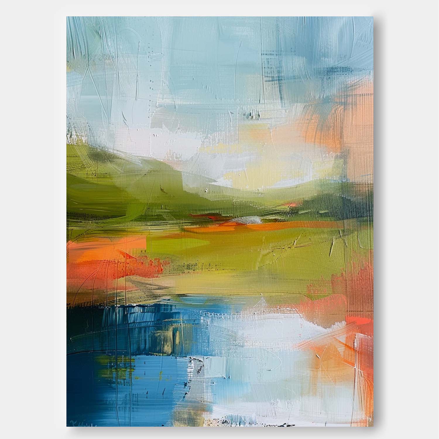 Wall Art Abstract Gentle Healing Modern Landscape