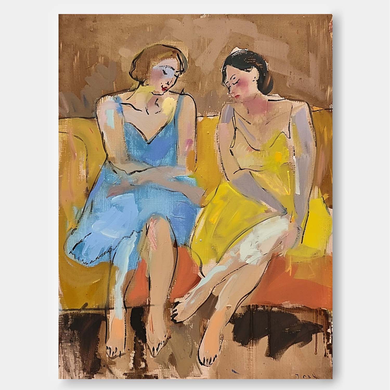 Wall Art Abstract Figure Contemporary Expressionist