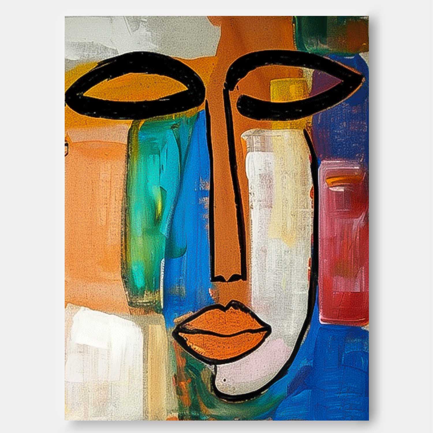 Wall Art Abstract People Vibrant Painterly