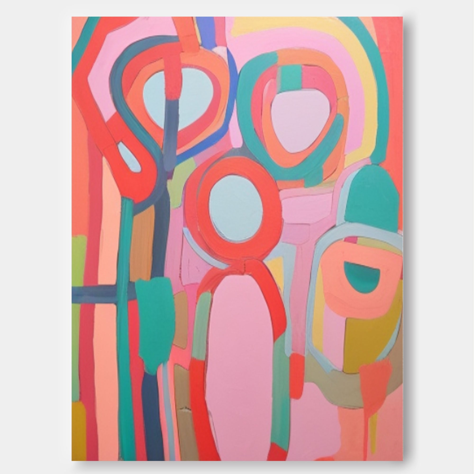 Wall Art Abstract Playful Cheerful Modern