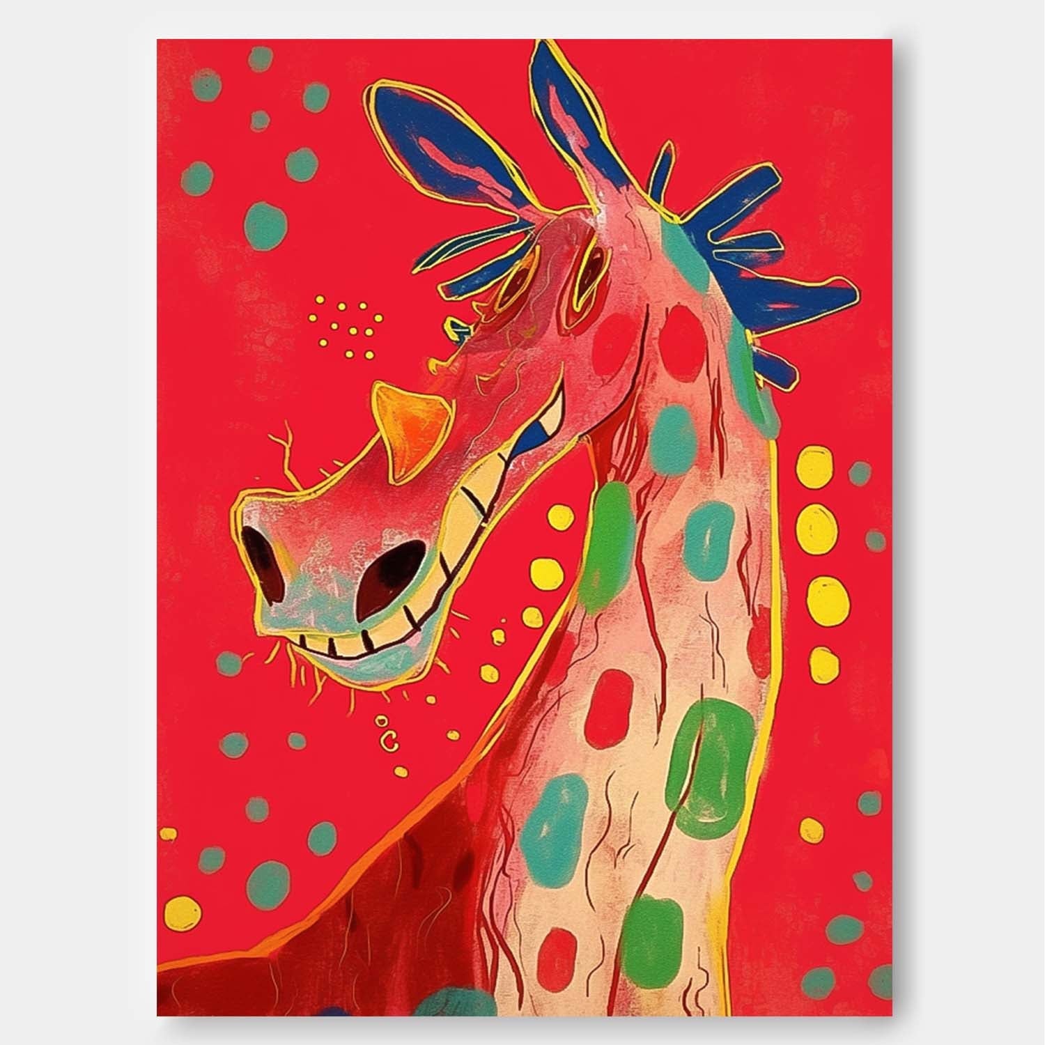 Wall Art Animal Neo-Pop Art Playful Horse