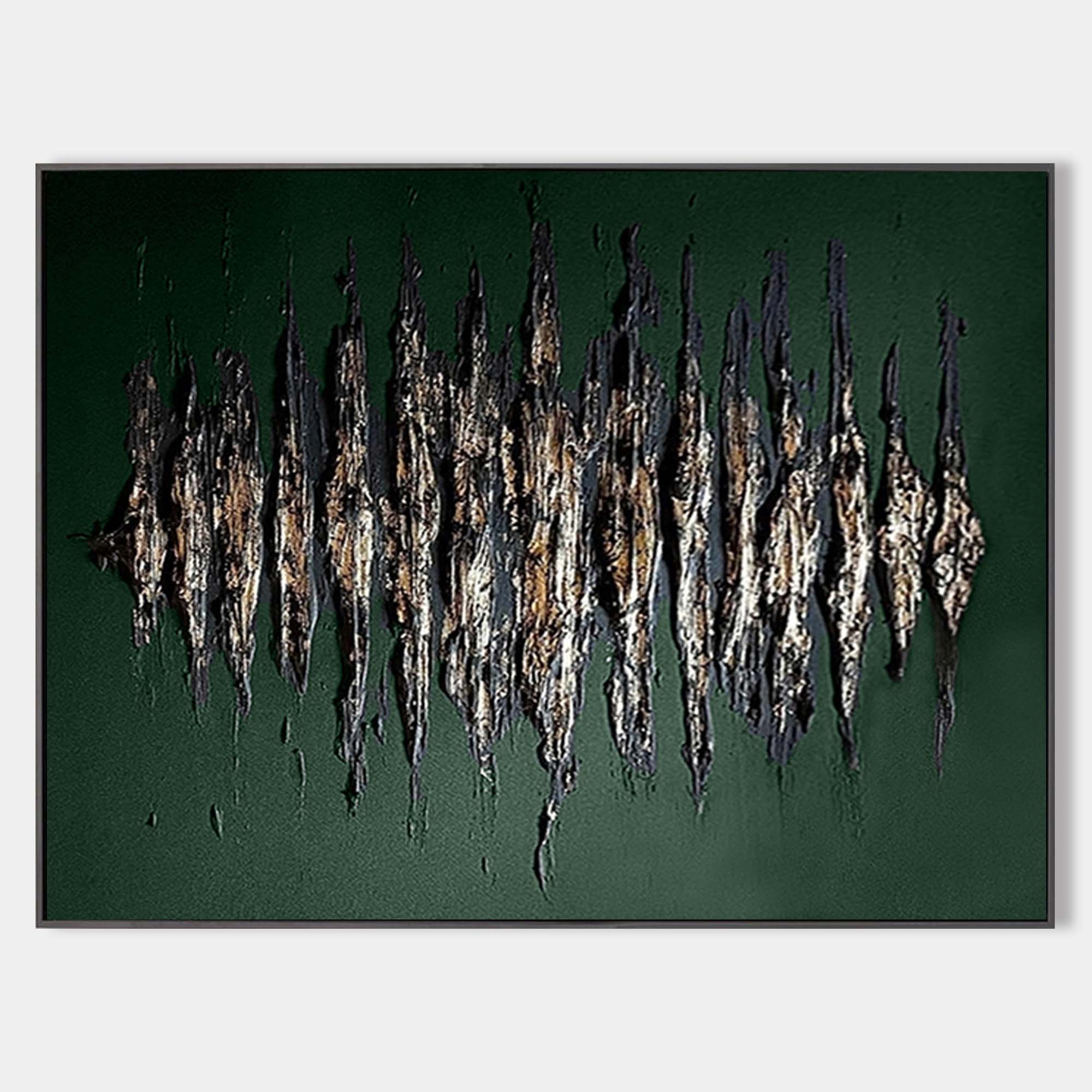 Wall Art Metallic Feather Array
