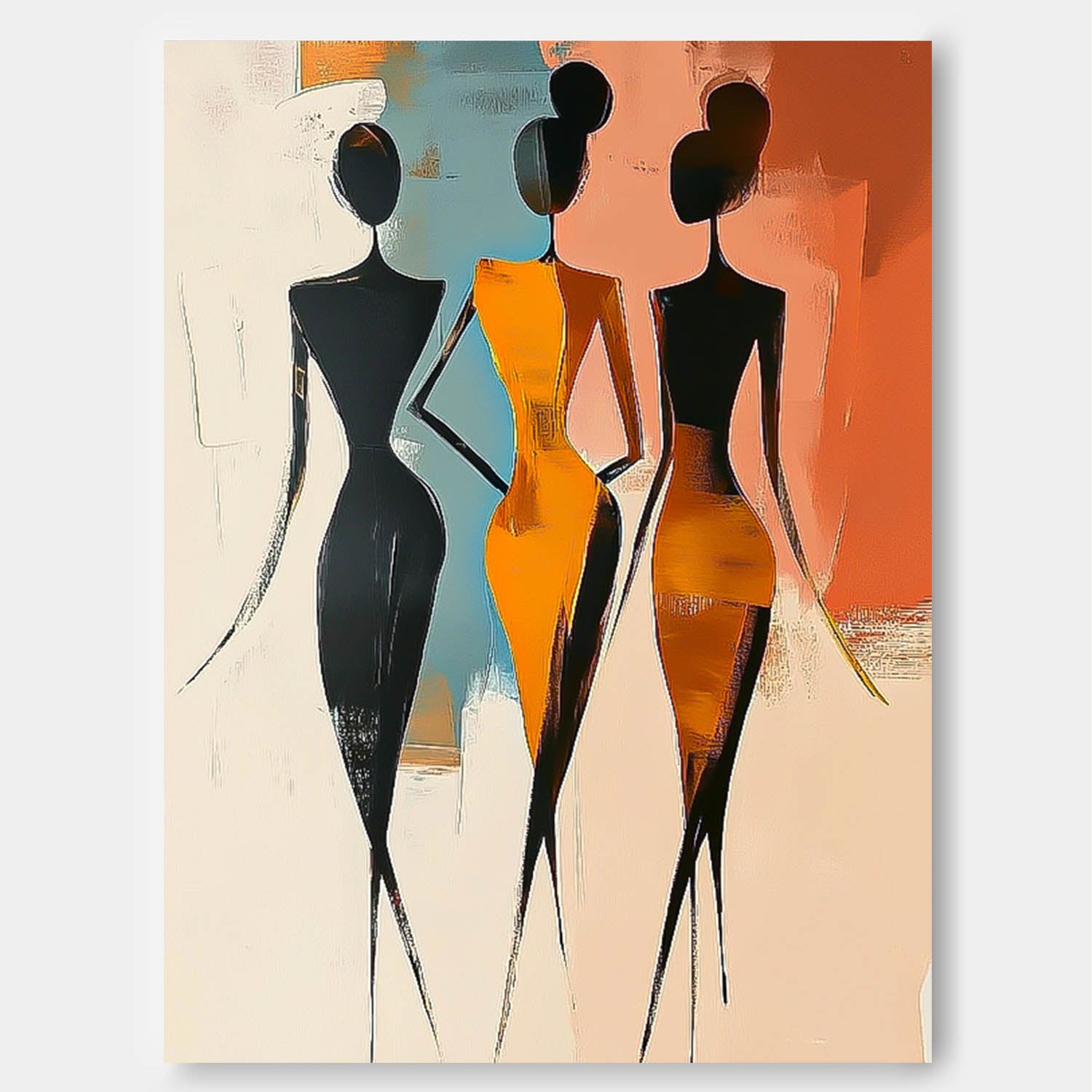 Wall Art People Abstract Expressionist Slim
