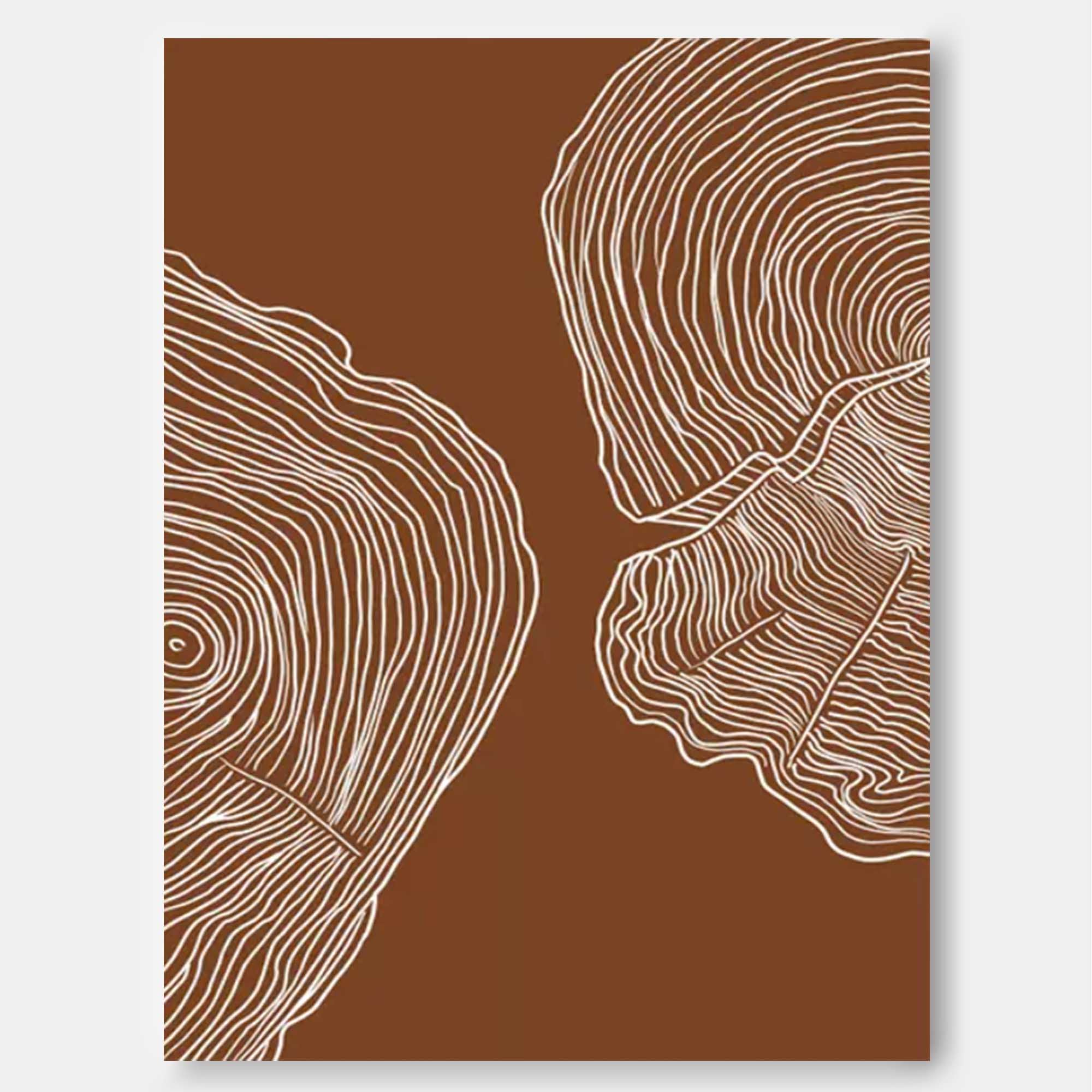 Wall Art Abstract Minimalist Wood Grain