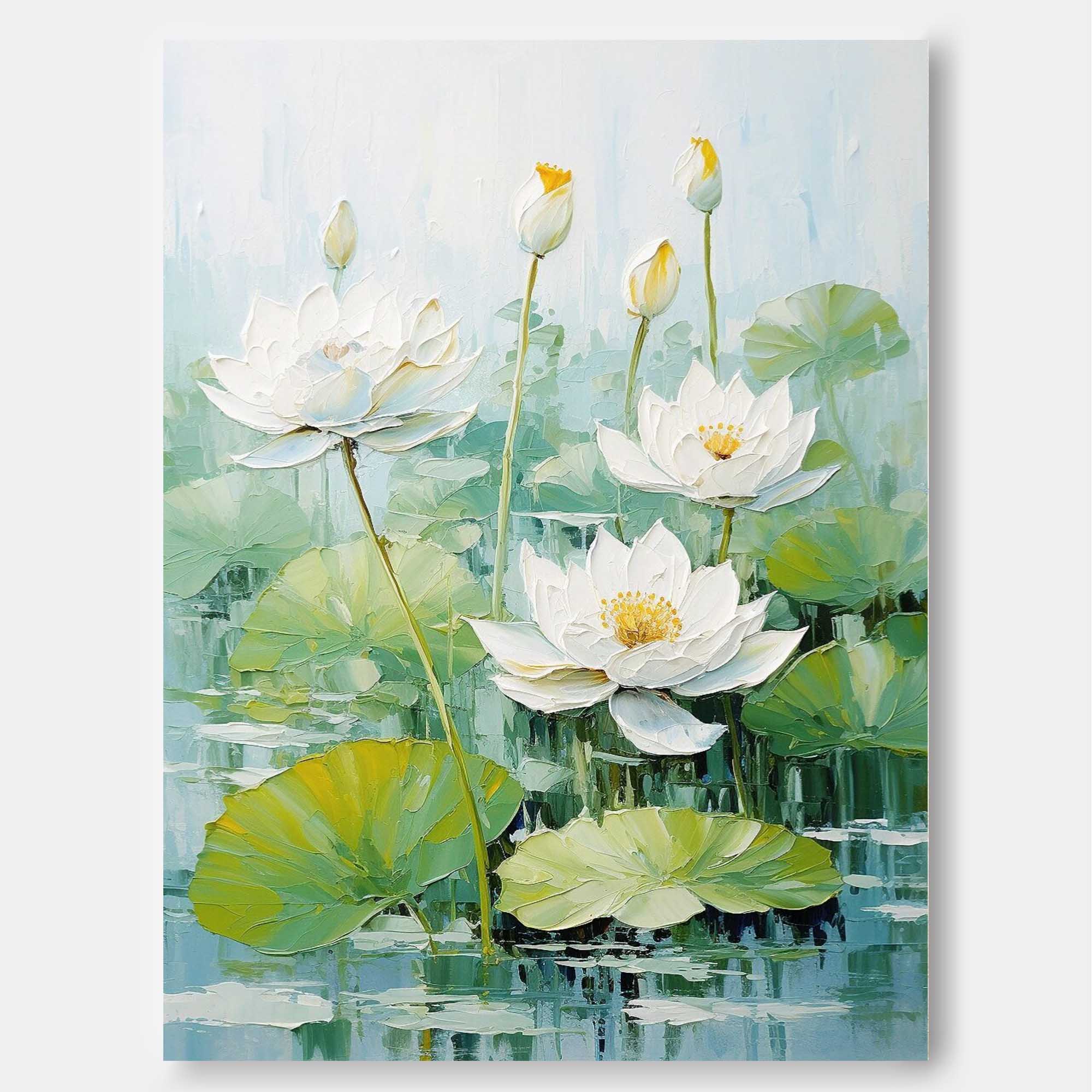 Wall Art Flower Impasto Botanical Natural Cheerful