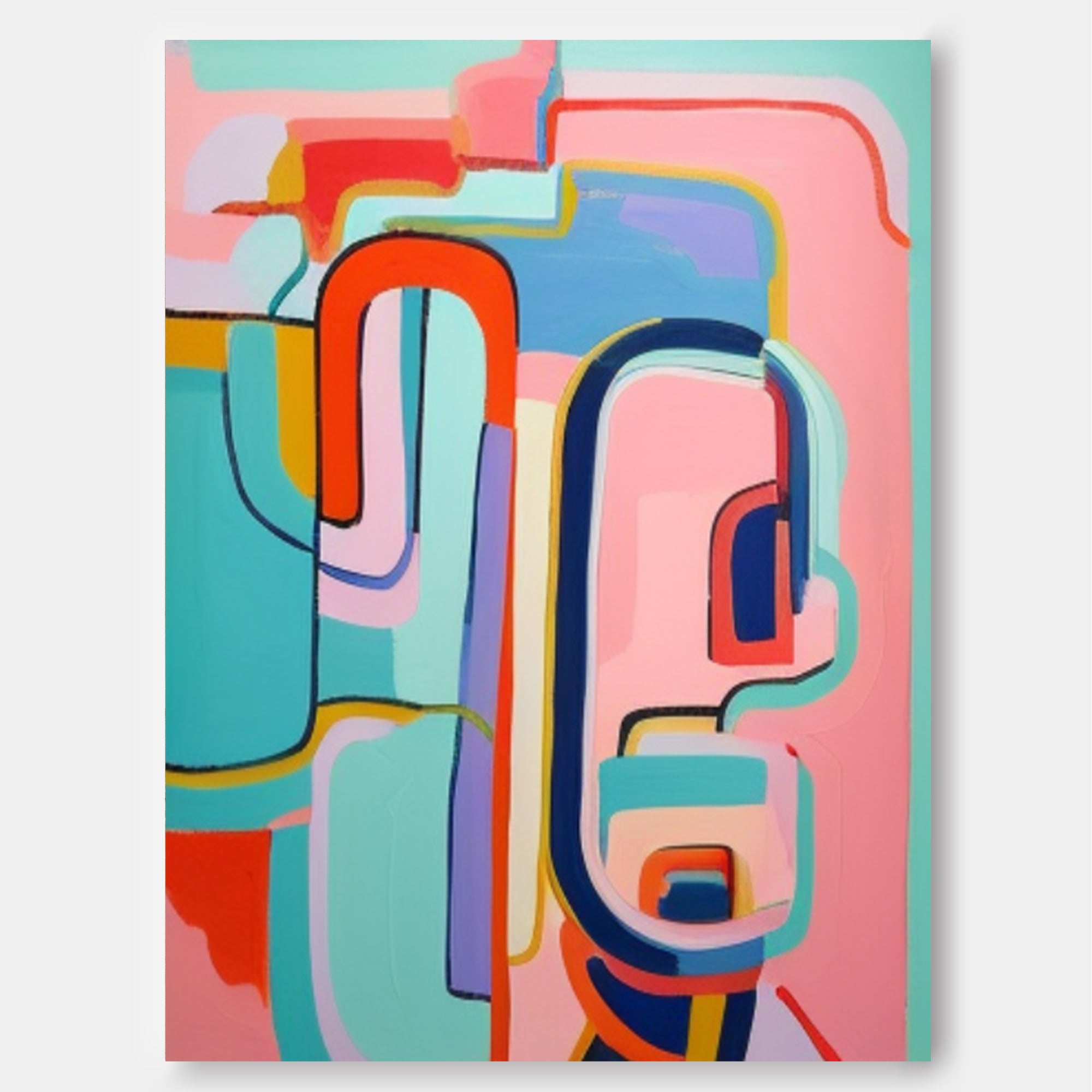 Abstract Canvas Art AB436 - Neutralighting