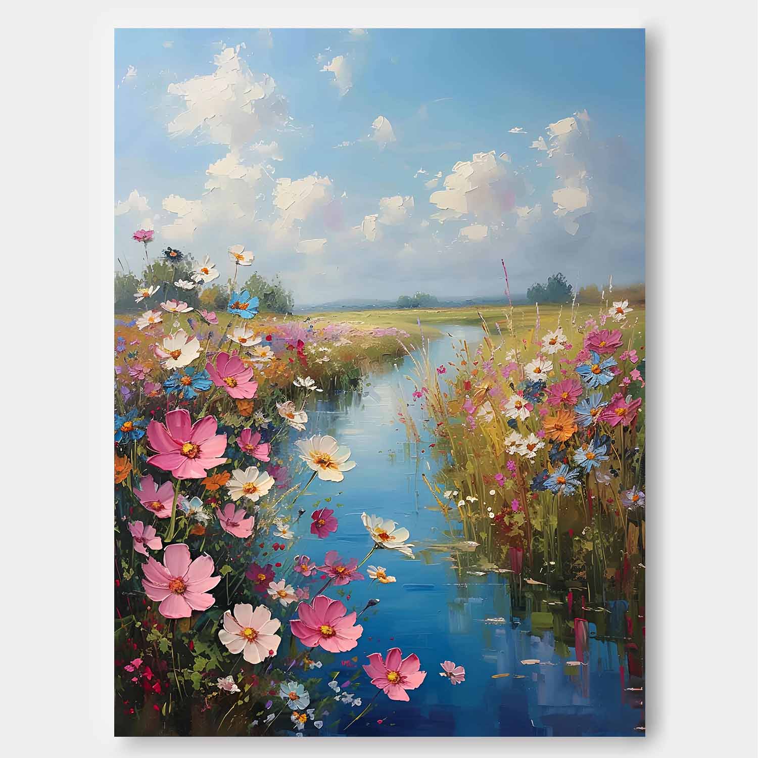 Wall Art Impasto Landscape Warm Rustic