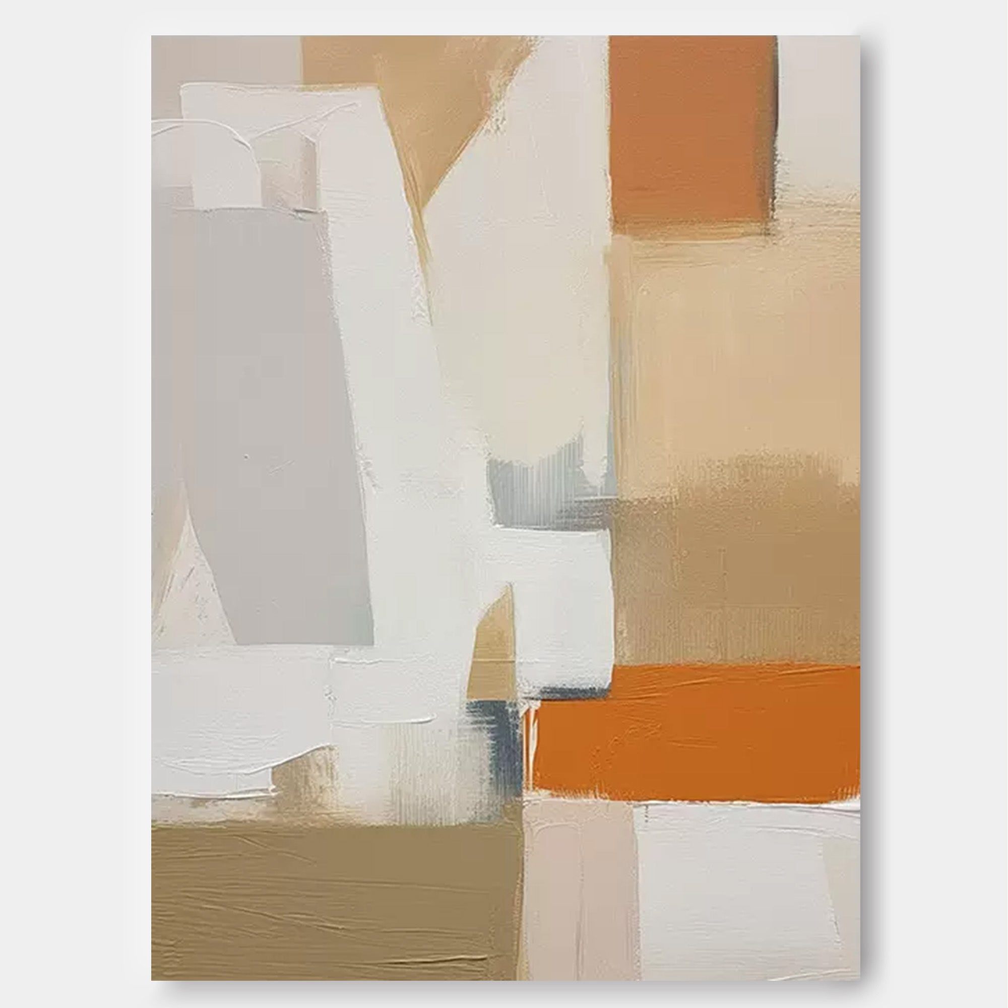 Wall Art Geometric Neutral Modern Raw