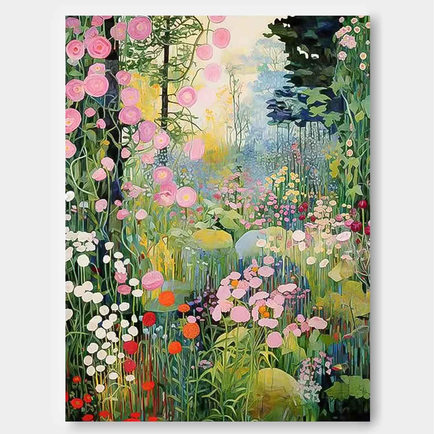Wall Art Flower Contemporary Painterly Serene Nature