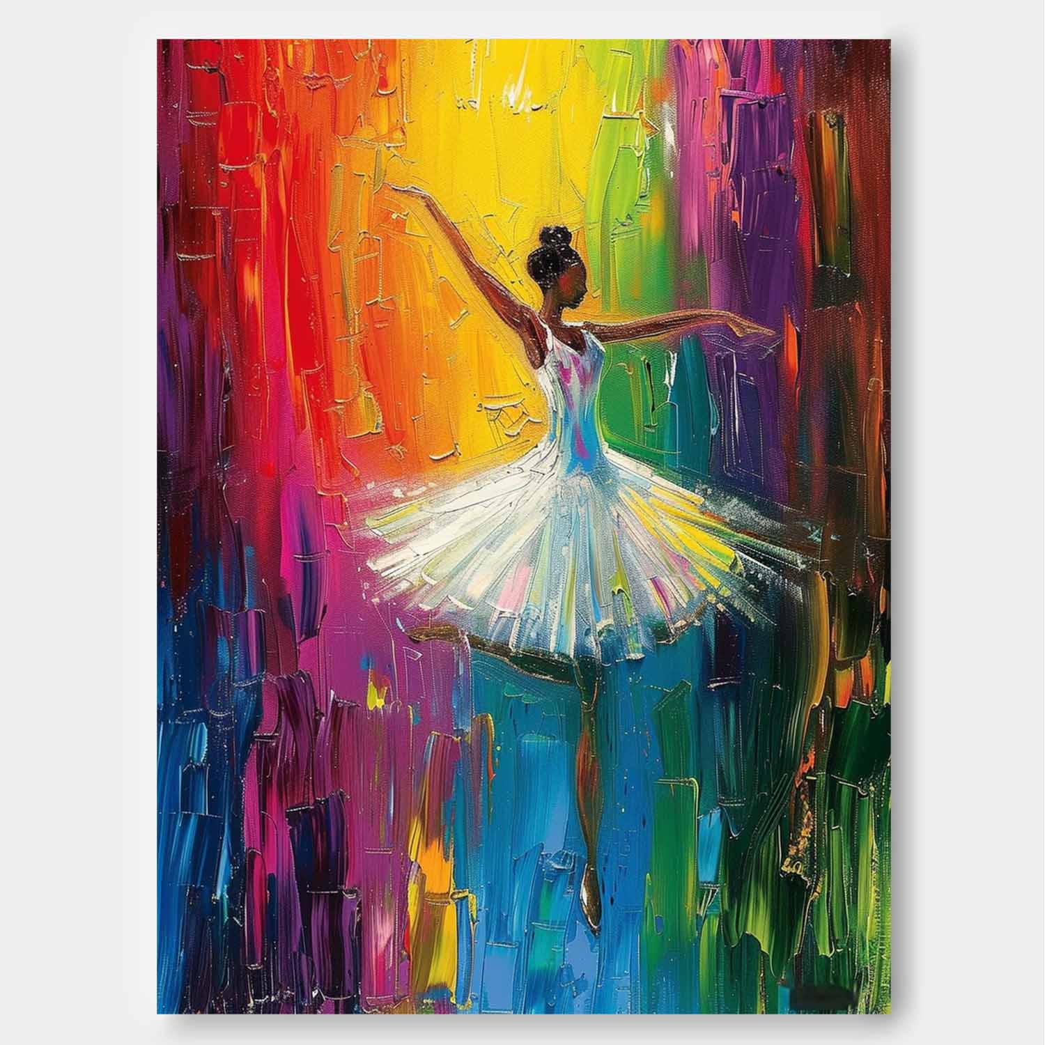 Wall Art Impasto Ballerina Dance Expressionist