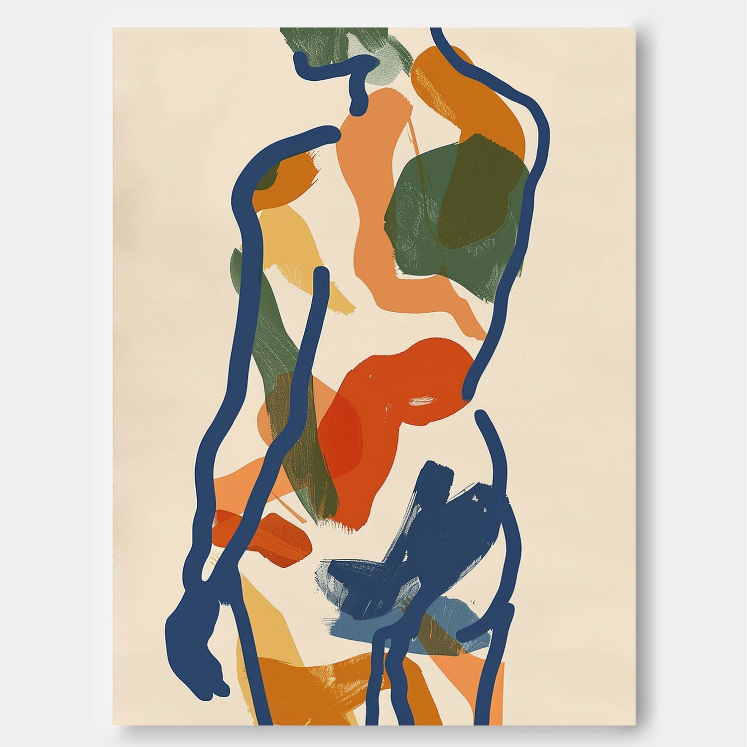 Wall Art People Abstract Line Minimalist